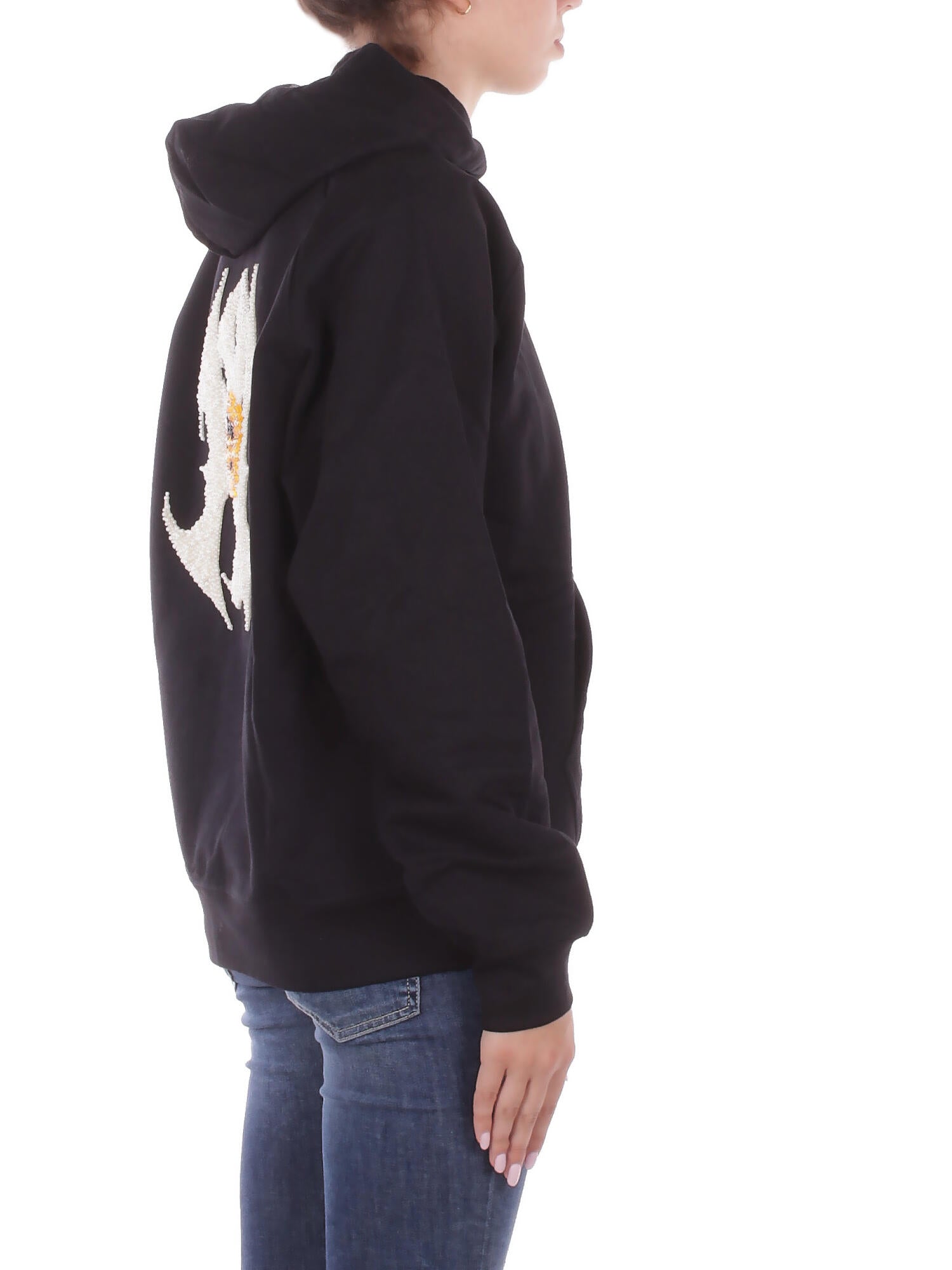 Image of BARROW Unisex Felpa F5BWUAHS040 110 Hoodie unisex Nero