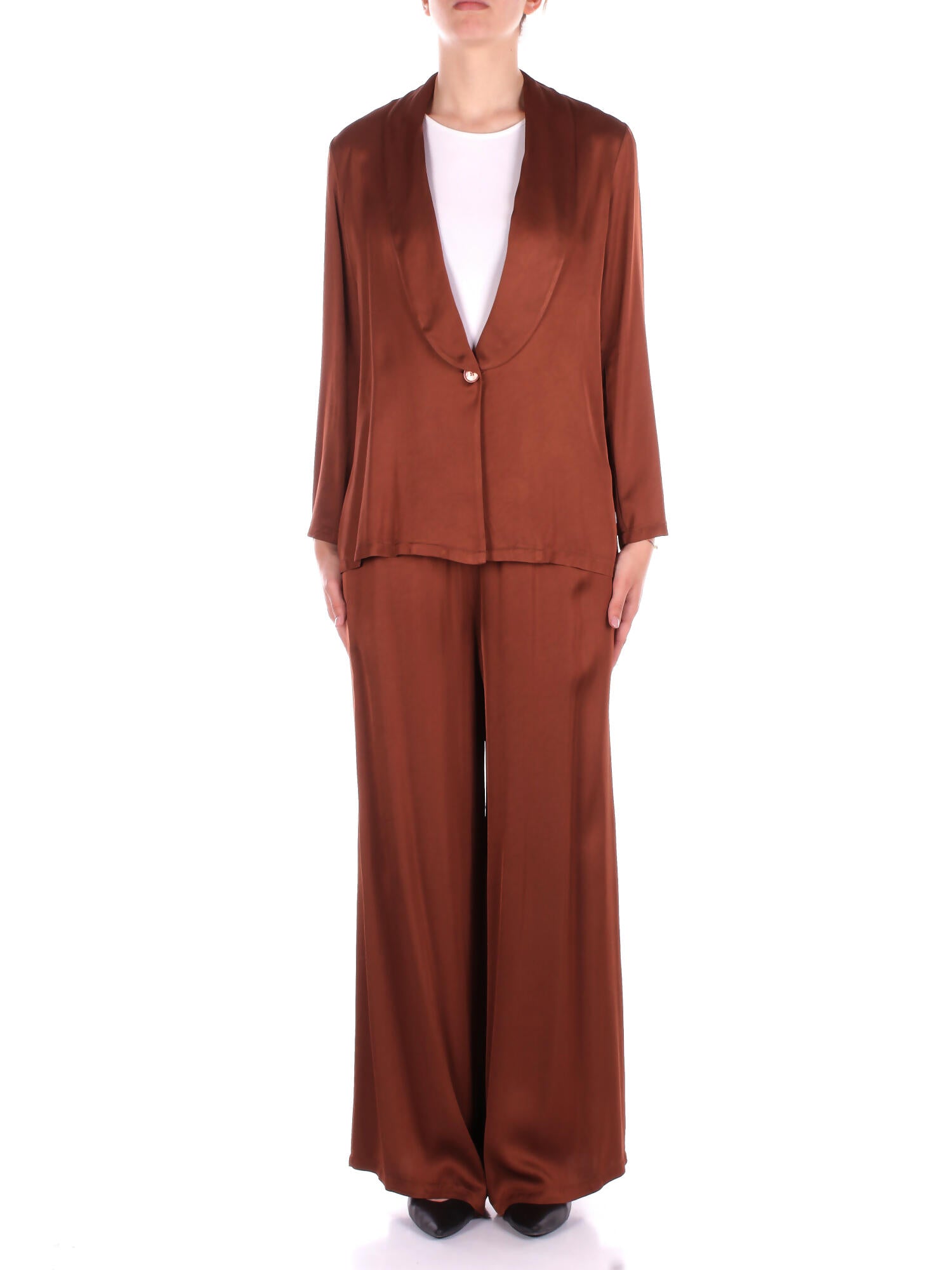 MANILA GRACE Donna Giacca G049VU MD489 Blazer smoking Terra