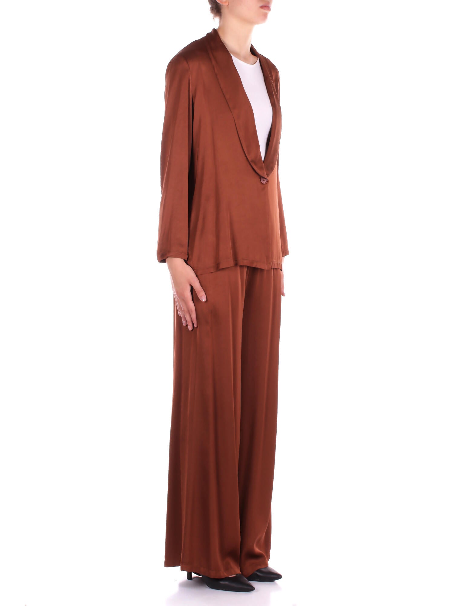 MANILA GRACE Donna Giacca G049VU MD489 Blazer smoking Terra