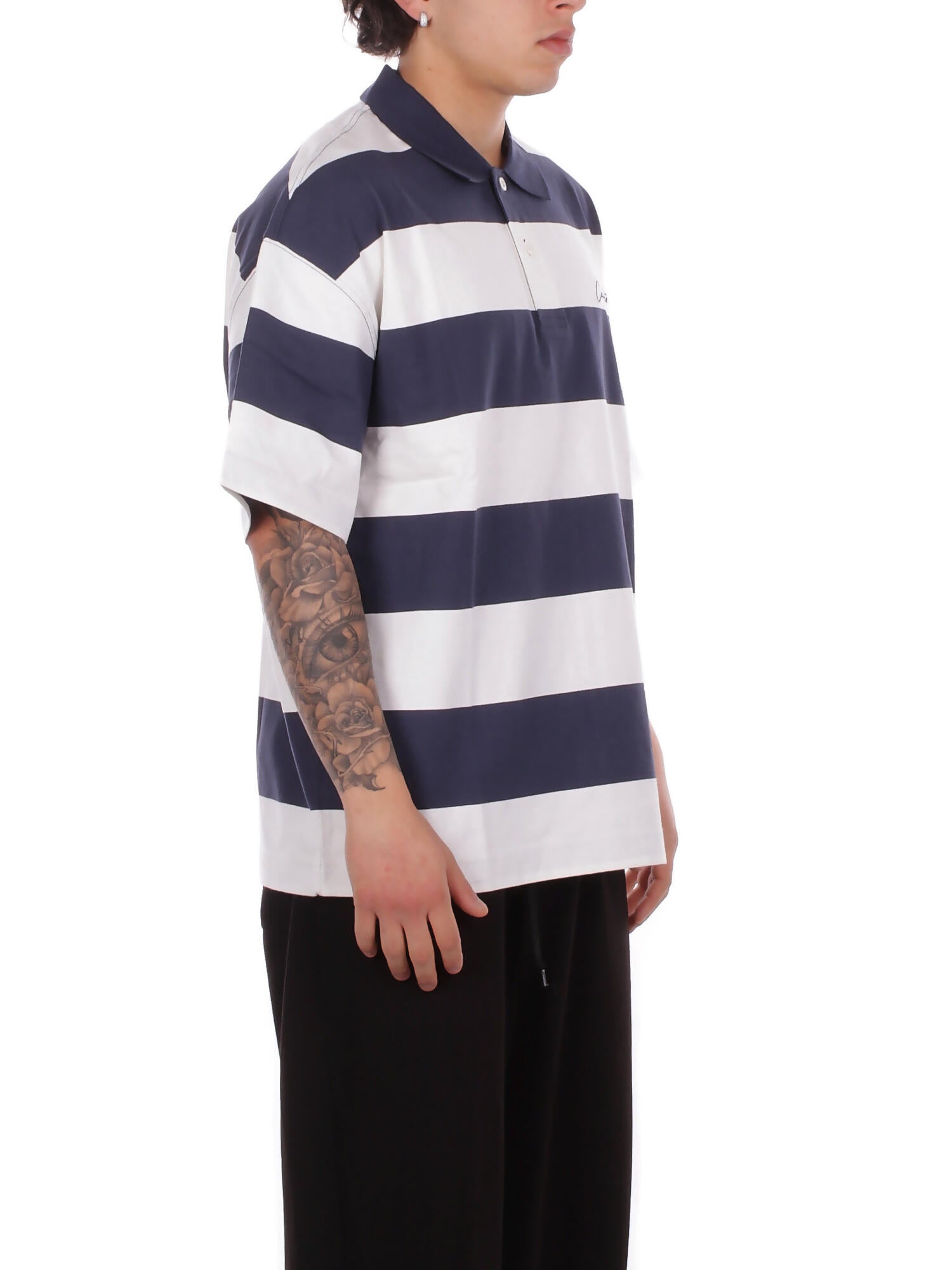 CARHARTT WIP Uomo Polo I036187 3LEXX S\s delray polo Riga blu