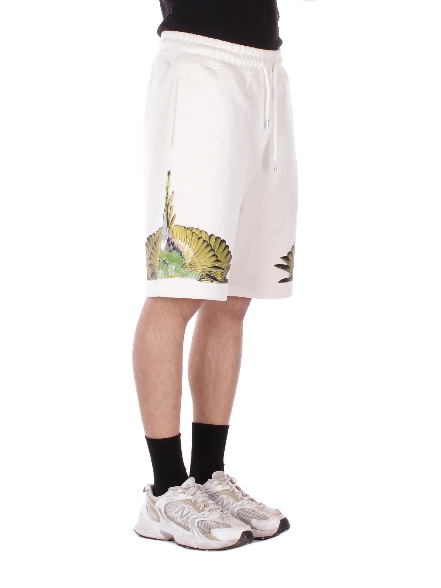 Image of MARCELO BURLON COUNTY OF MILAN Uomo Shorts S6CMMABE033 412 Sweatshorts man Coconut