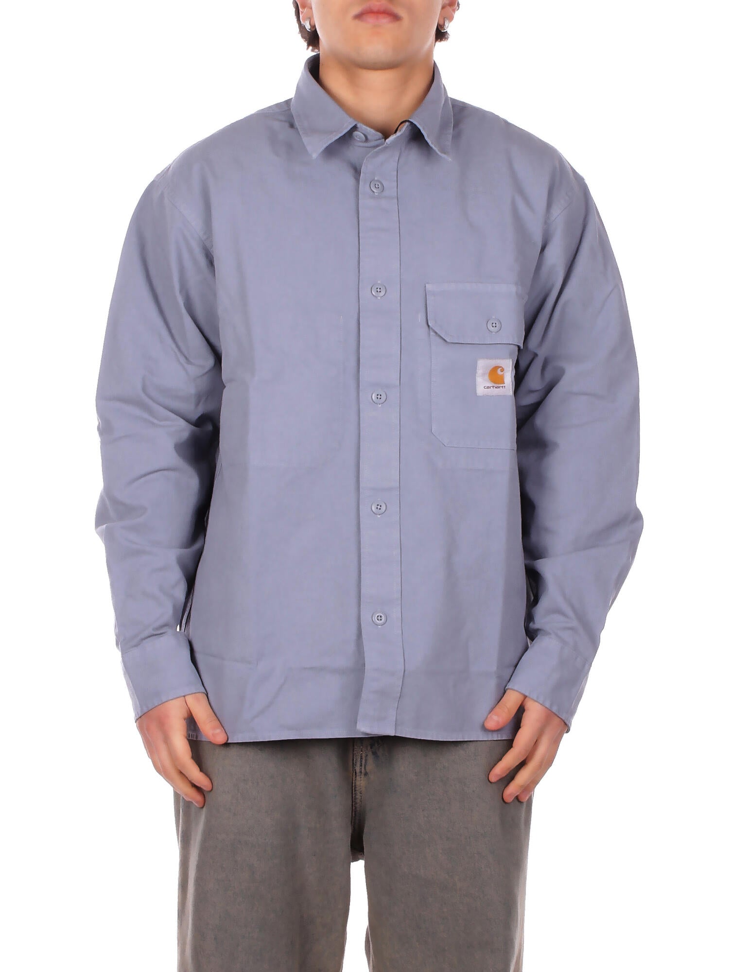 CARHARTT WIP Uomo Camicia I031447 1NKXX Reno shirt jac Grigio chiaro