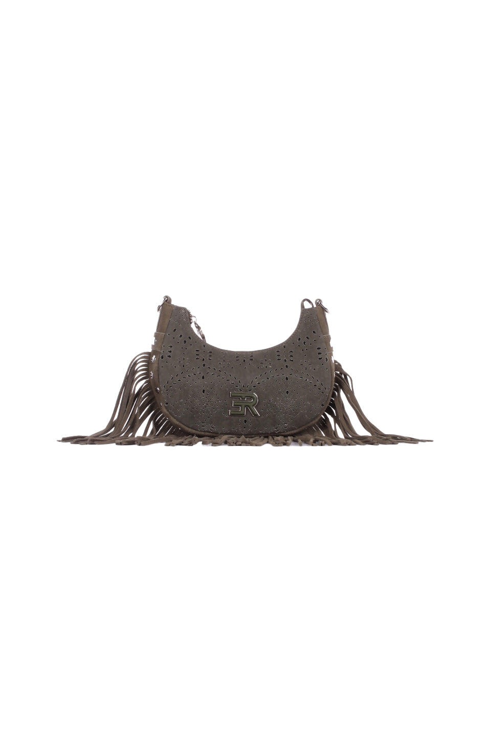 Image of ERMANNO SCERVINO Donna Borsa 12401912 AGR Hobo terra canvas sangallo Verde militare