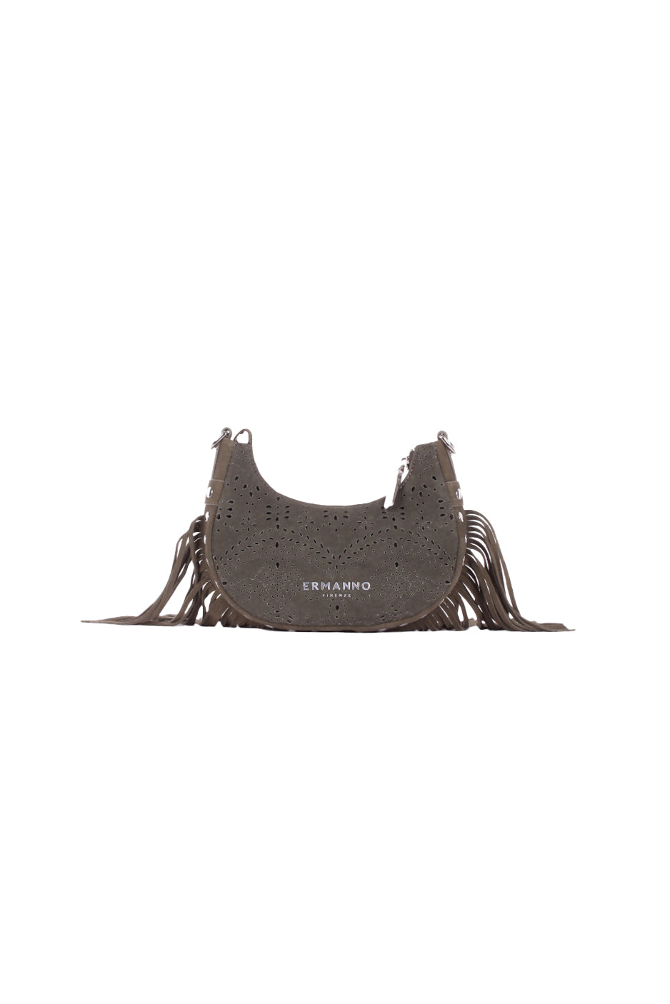 Image of ERMANNO SCERVINO Donna Borsa 12401912 AGR Hobo terra canvas sangallo Verde militare