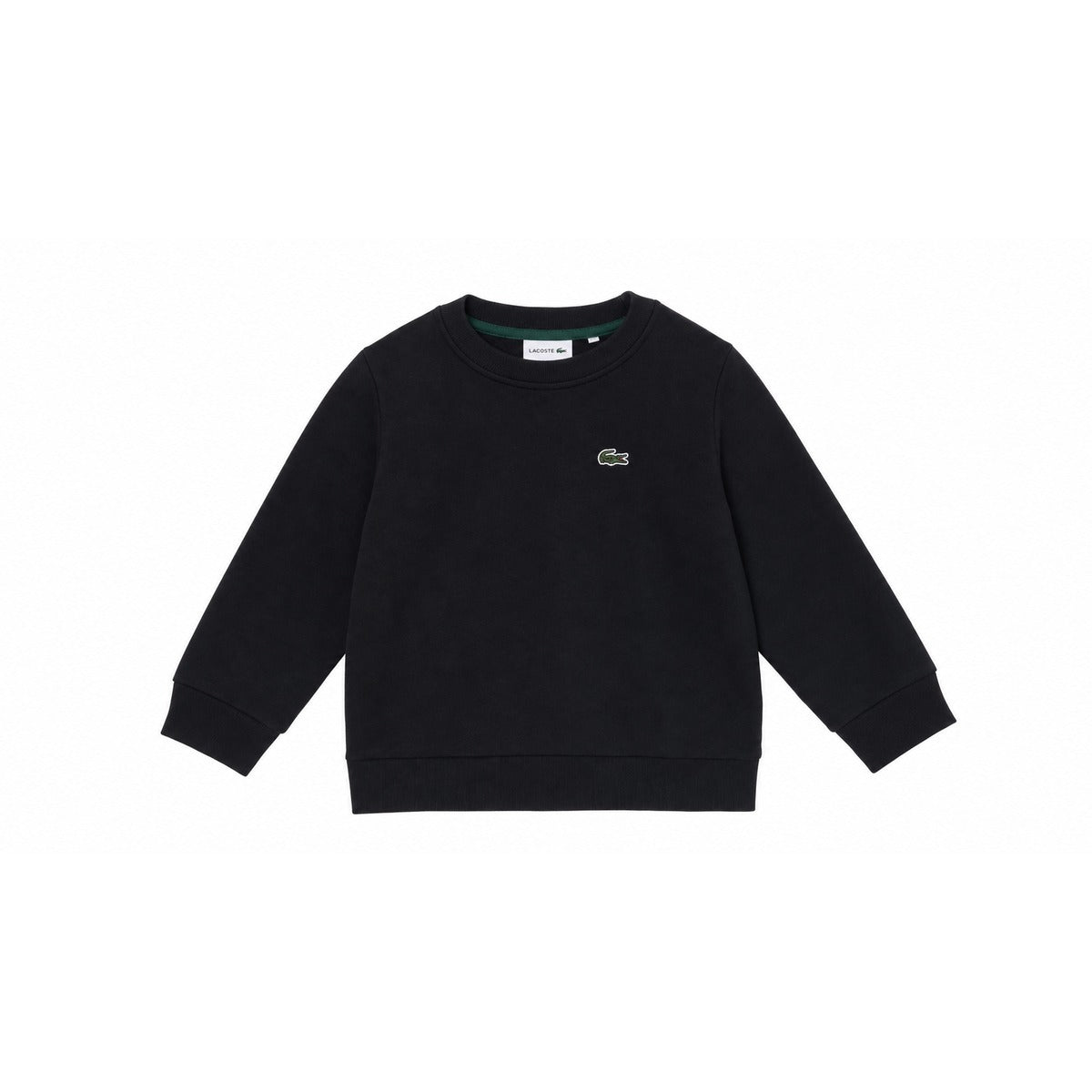 Felpa Unisex Junior LACOSTE 847029 K96 Lcb core fleece crew Nero