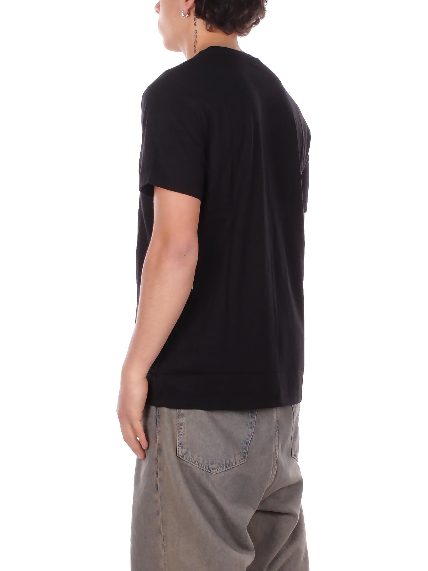 Image of RALPH LAUREN Uomo T-shirt 714844756 006 S\s crew sleep top Black white