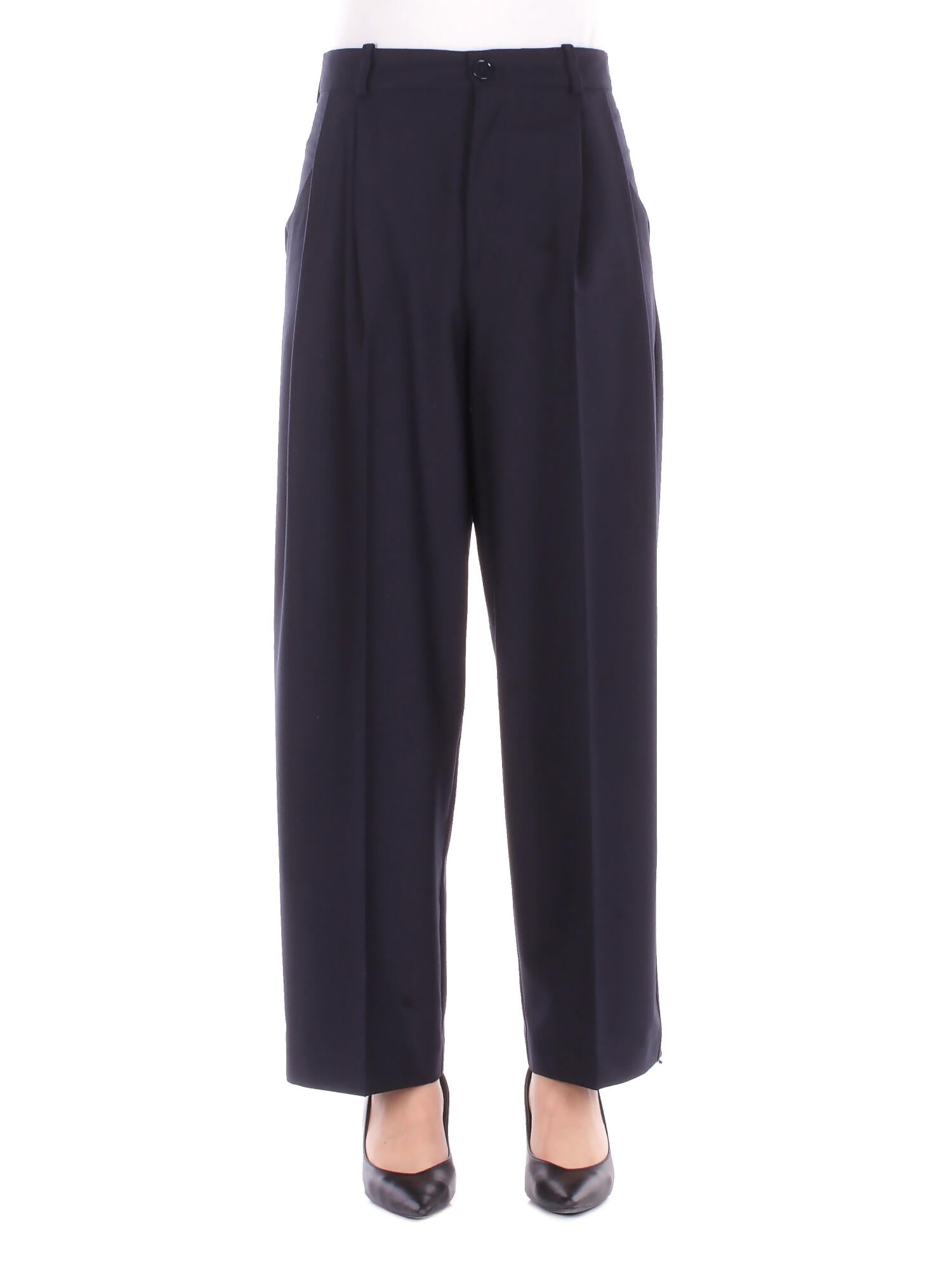 SOLOTRE Donna Pantalone M1F0037 FU89S NAVY Elegante Navy