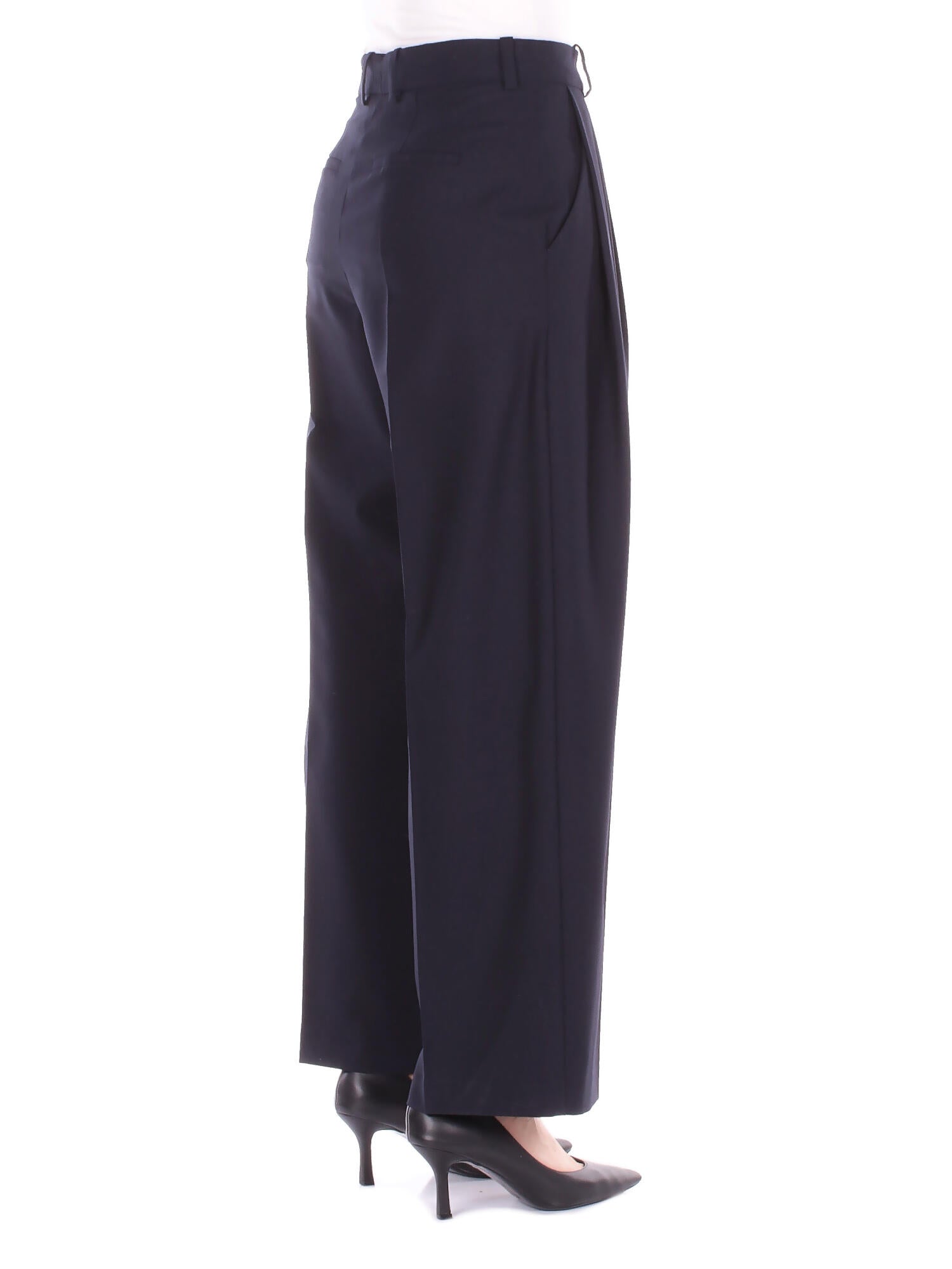 SOLOTRE Donna Pantalone M1F0037 FU89S NAVY Elegante Navy