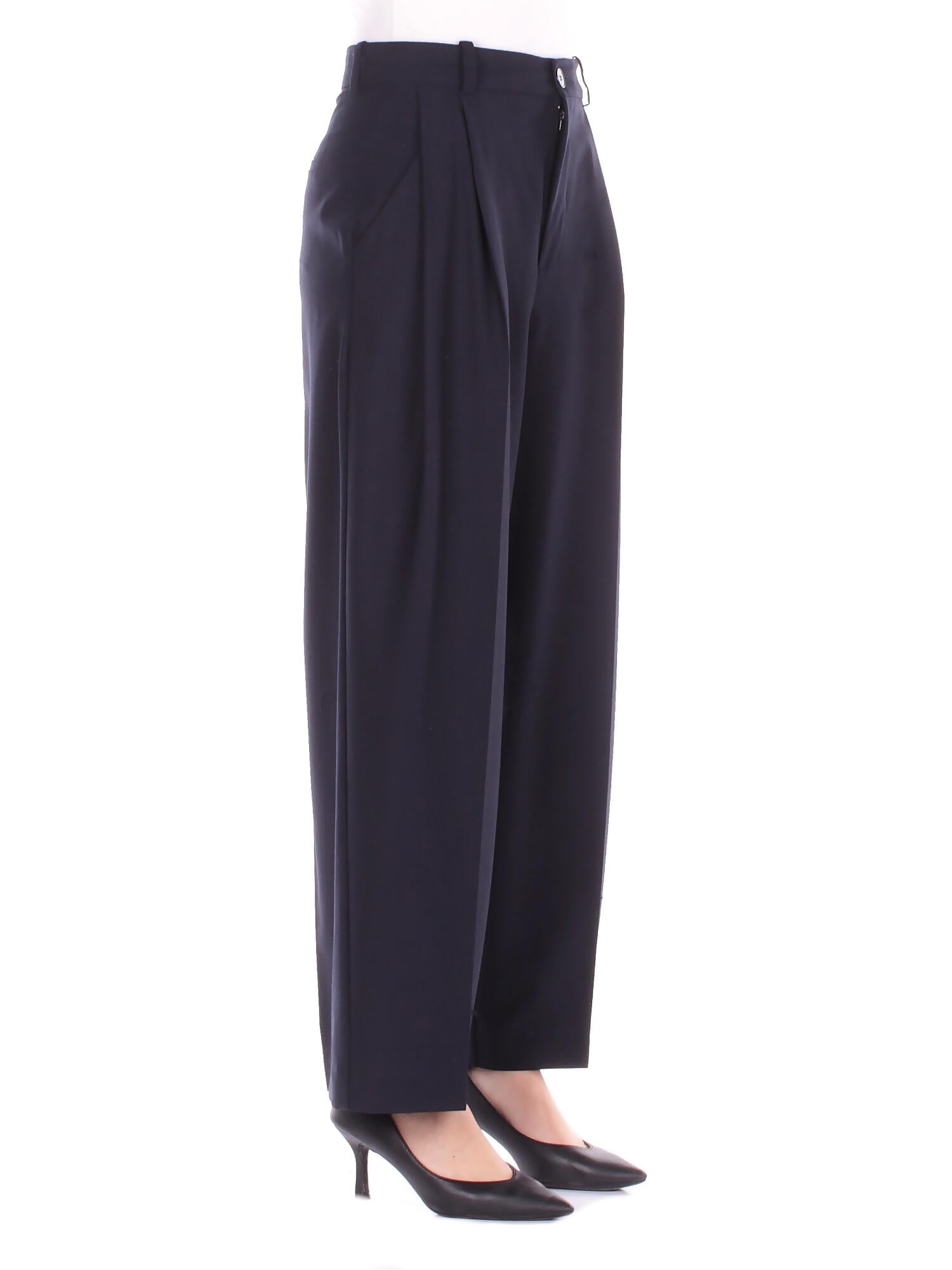 SOLOTRE Donna Pantalone M1F0037 FU89S NAVY Elegante Navy