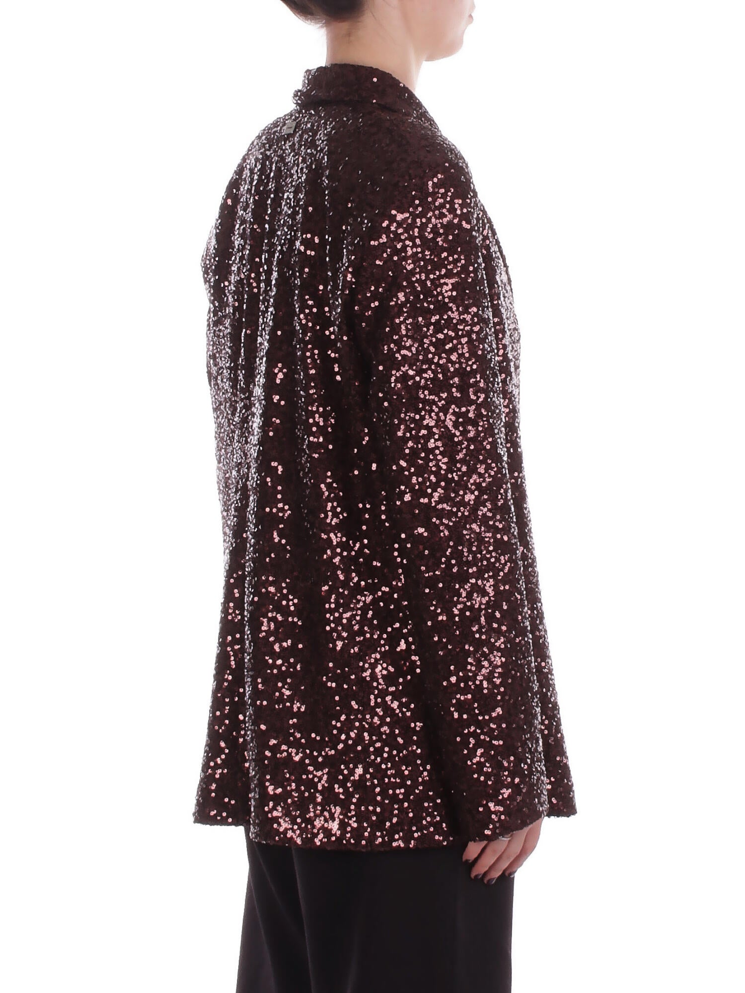 MANILA GRACE Donna Giacca G185PY MA646 Giacca paillettes Brown