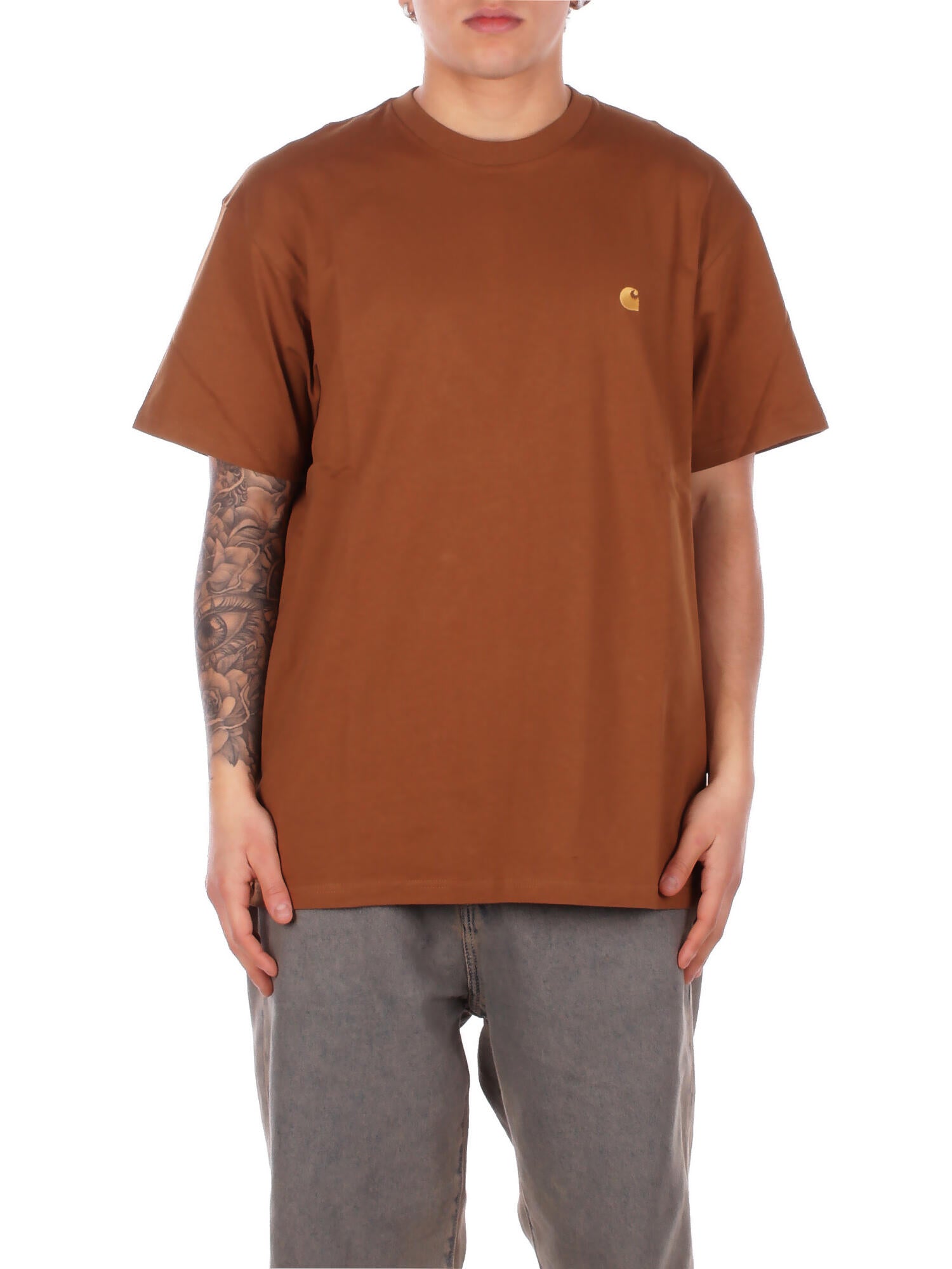 CARHARTT WIP Uomo T-shirt I026391 00YXX S\s chase t-shirt Brown