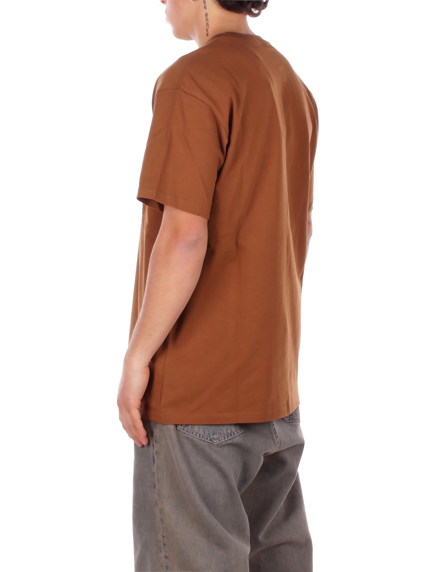 Image of CARHARTT WIP Uomo T-shirt I026391 00YXX S\s chase t-shirt Brown