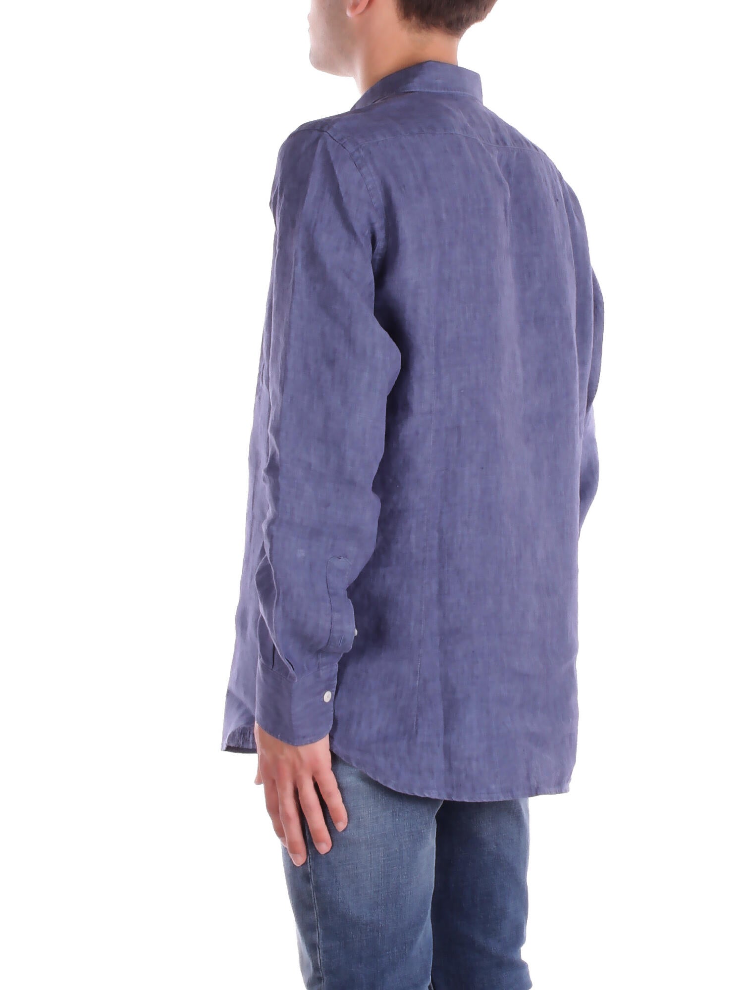 MC2 SAINT BARTH Uomo Camicia PAMP001 00314H DENIM DARK Pamplona linen Denim nero