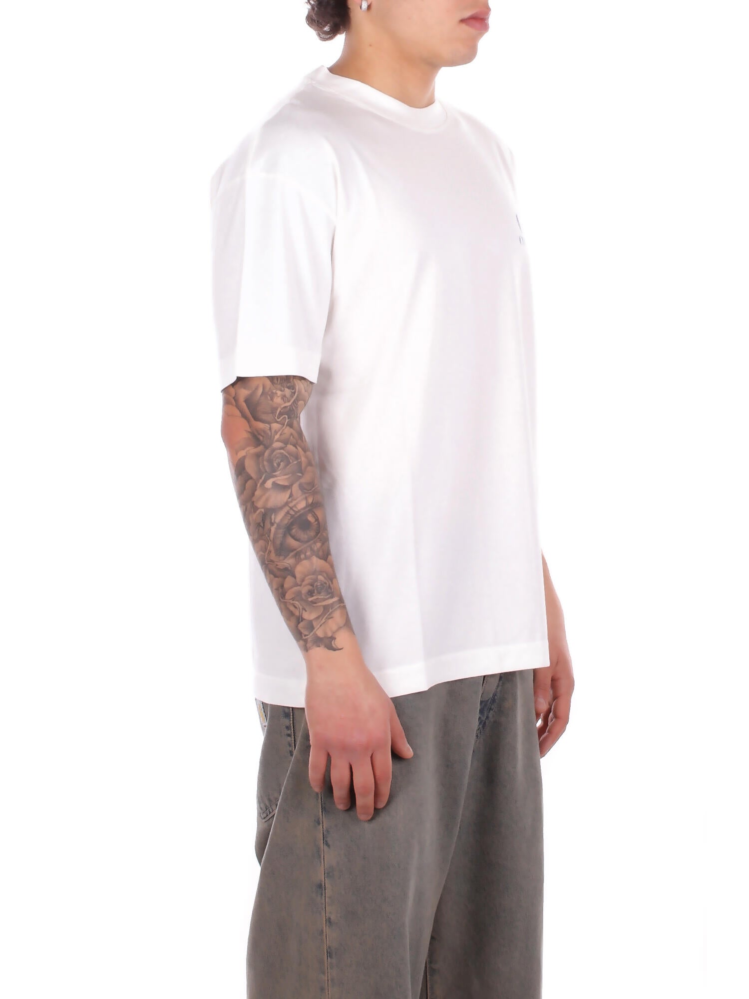 CP COMPANY Uomo T-shirt 20CMTS143A110579W 103 30/1 jersey comfort logo t-shi Gauze white