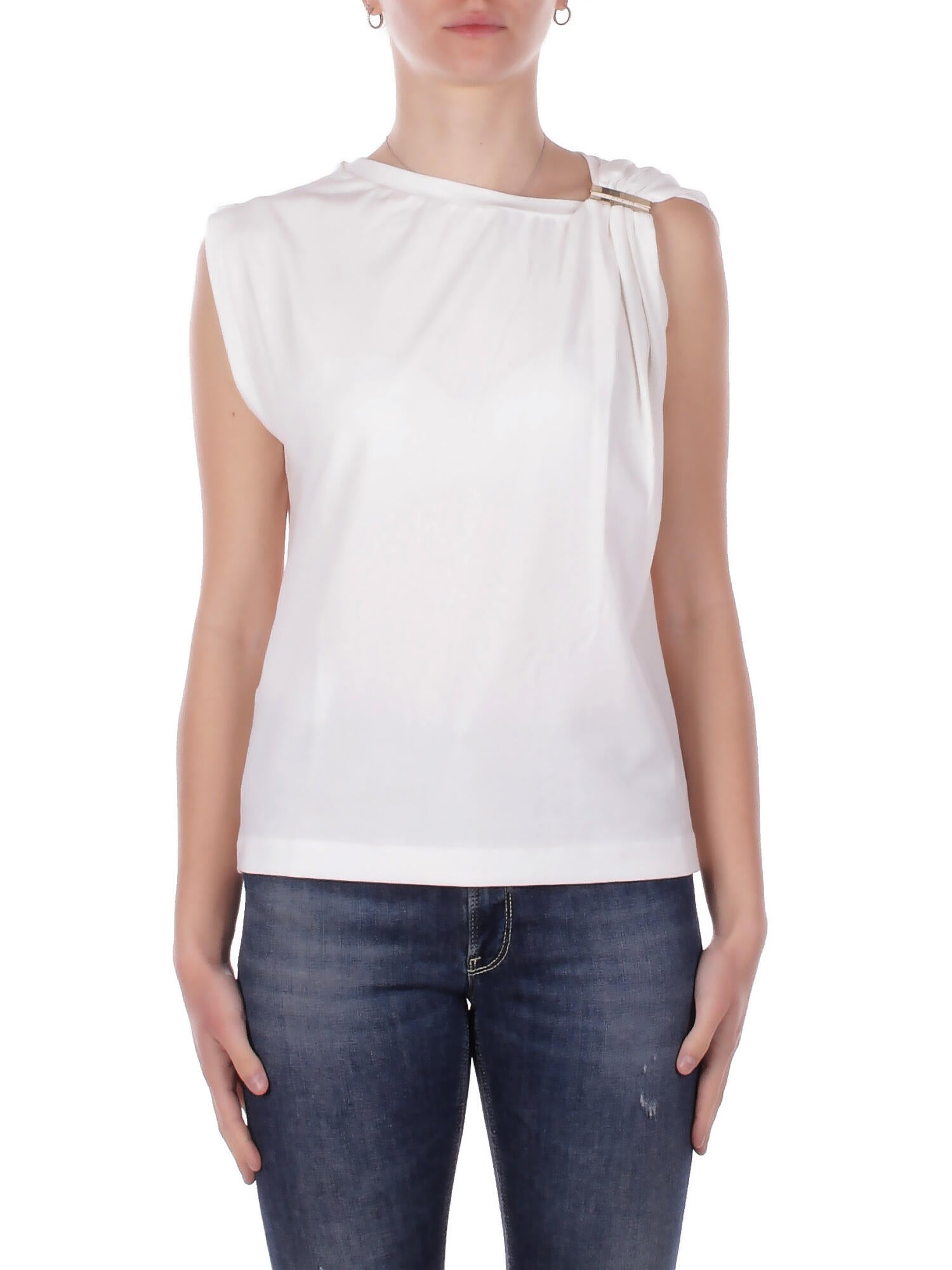 PINKO Donna Maglia 106478A35D Z05 Melody maglia jersey cotone Bianco