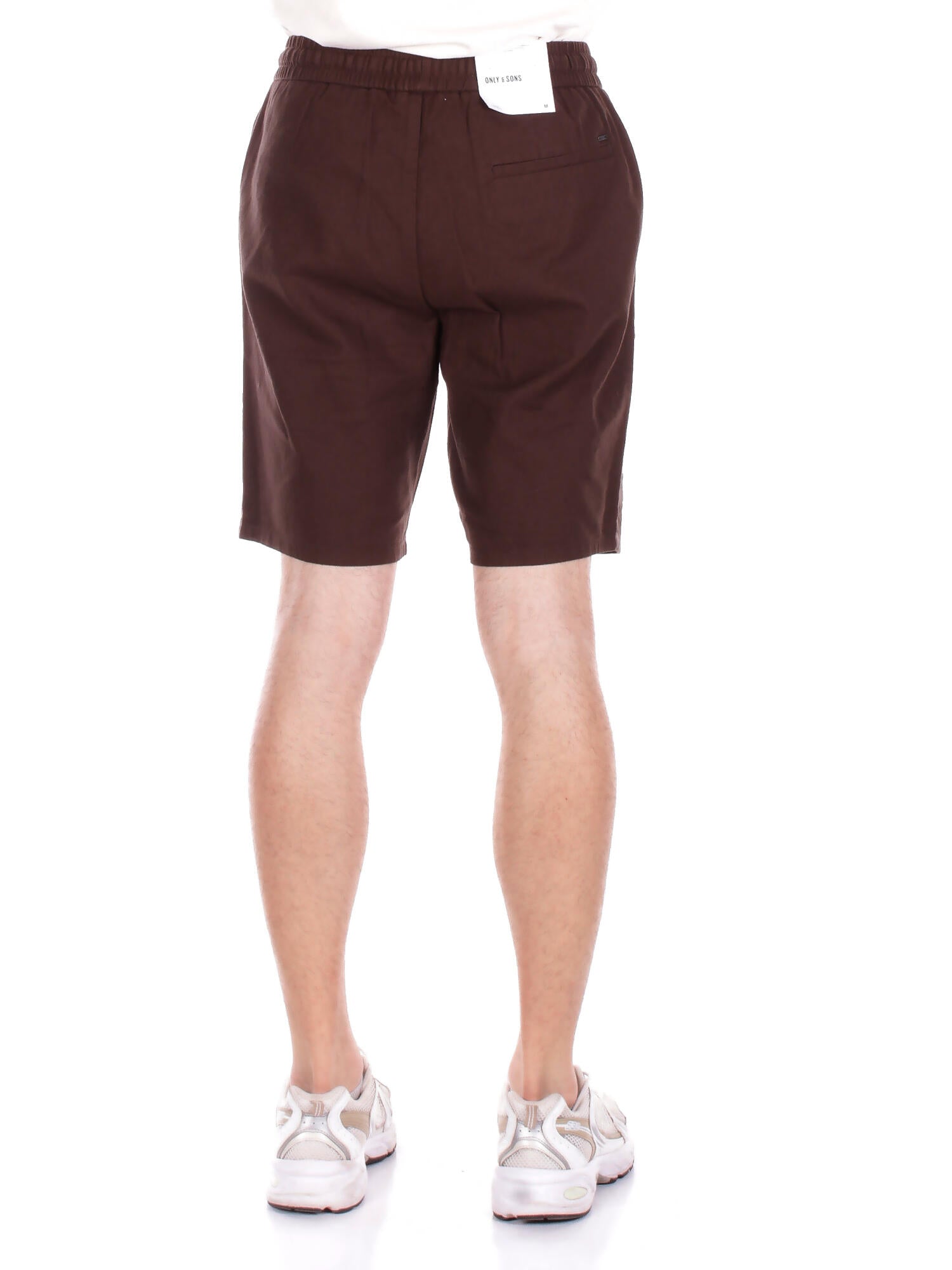 ONLY & SONS Uomo Shorts 22024967 DEMITASSE Onslinus 0007 cot lin shorts n Marrone