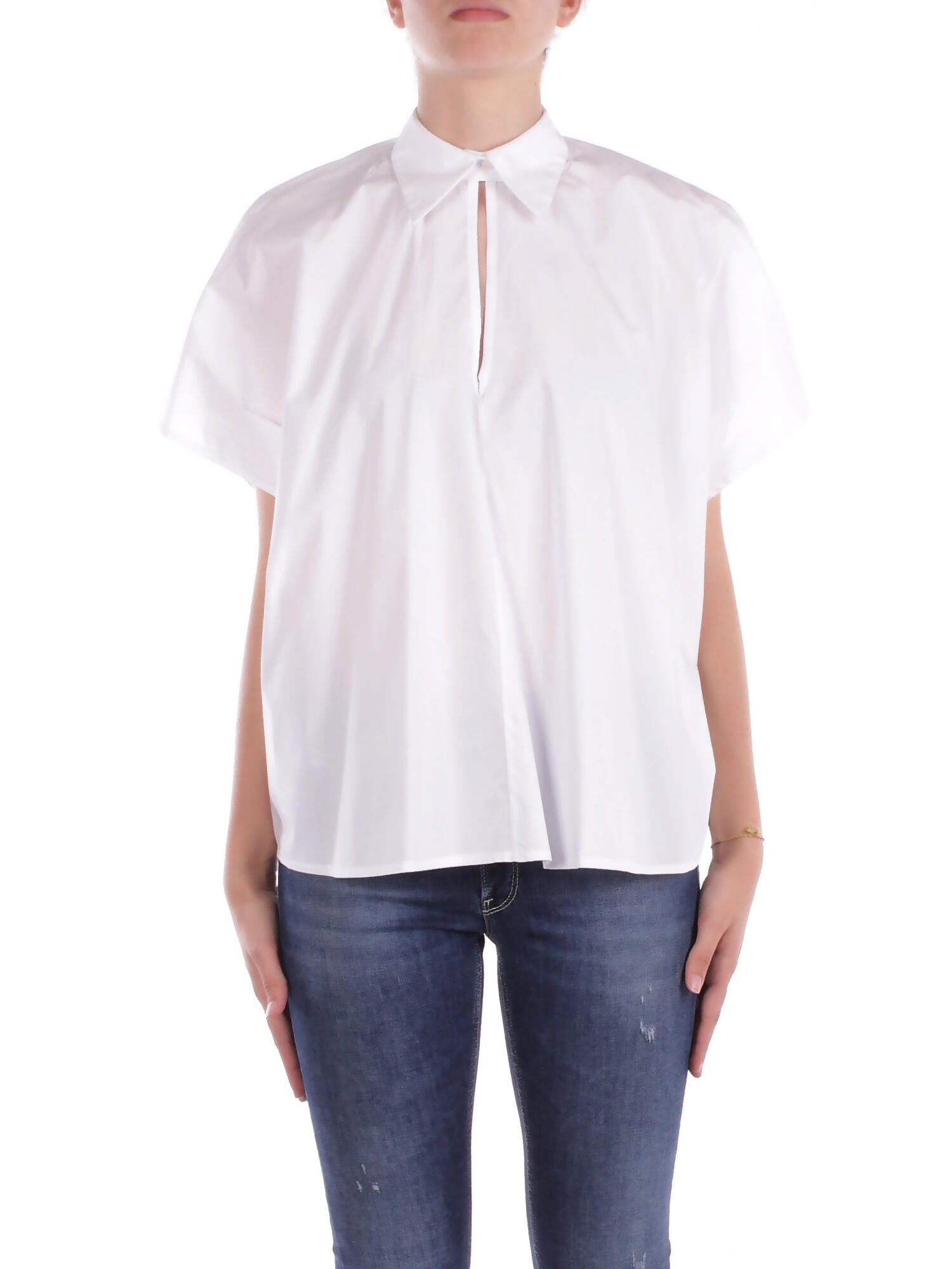 MANILA GRACE Donna Camicia C061CU MA009 Camicia m\c Bianco ottico