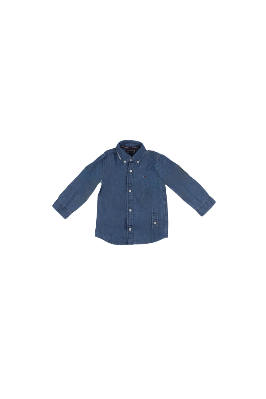 TOMMY HILFIGER Bambino Camicia KB0KB09840J 1A4 Denim chambray shirt ls Denim medio