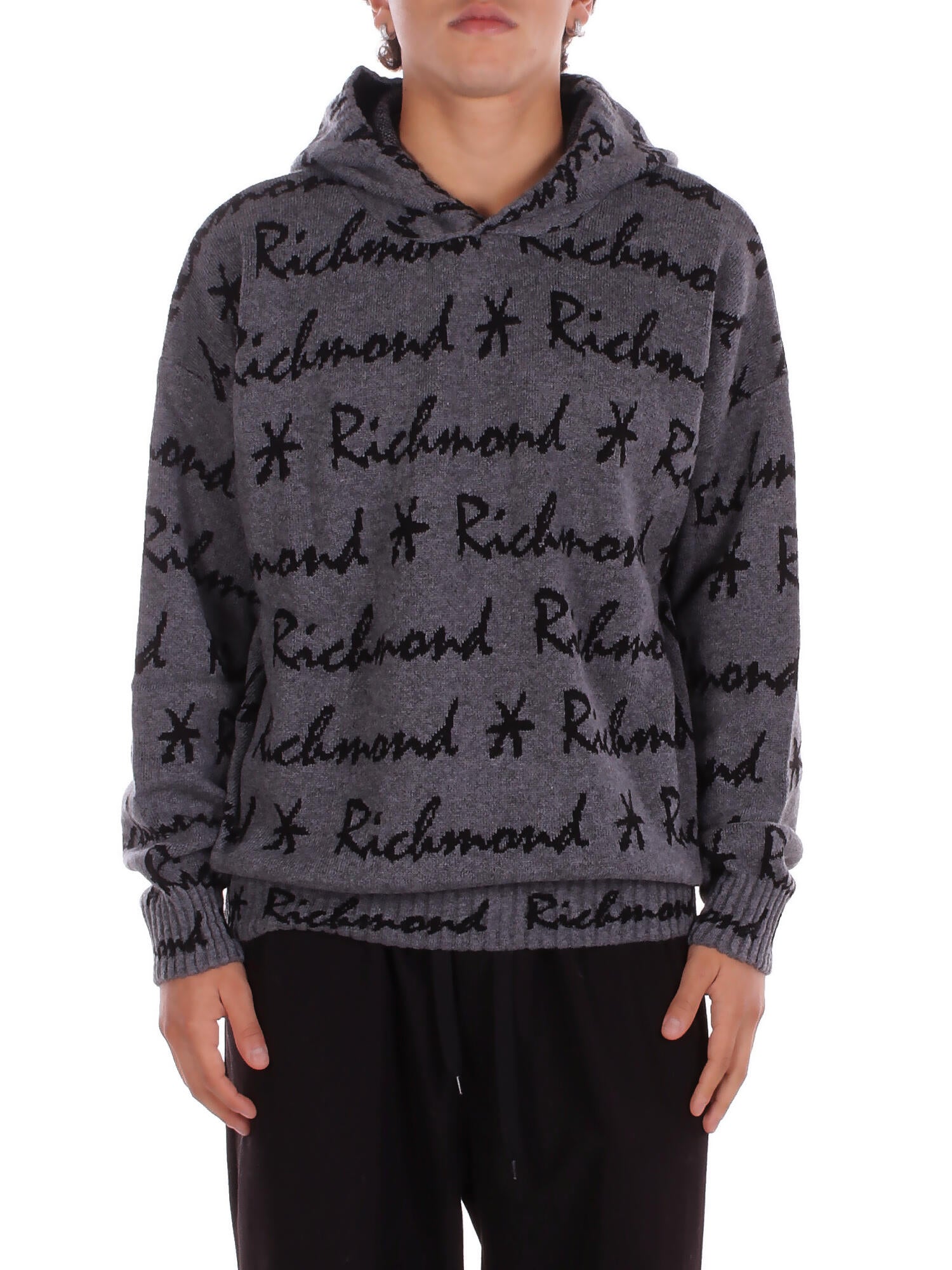 JOHN RICHMOND Uomo Felpa UMA25240MA GREY Sweater makrekis Grey