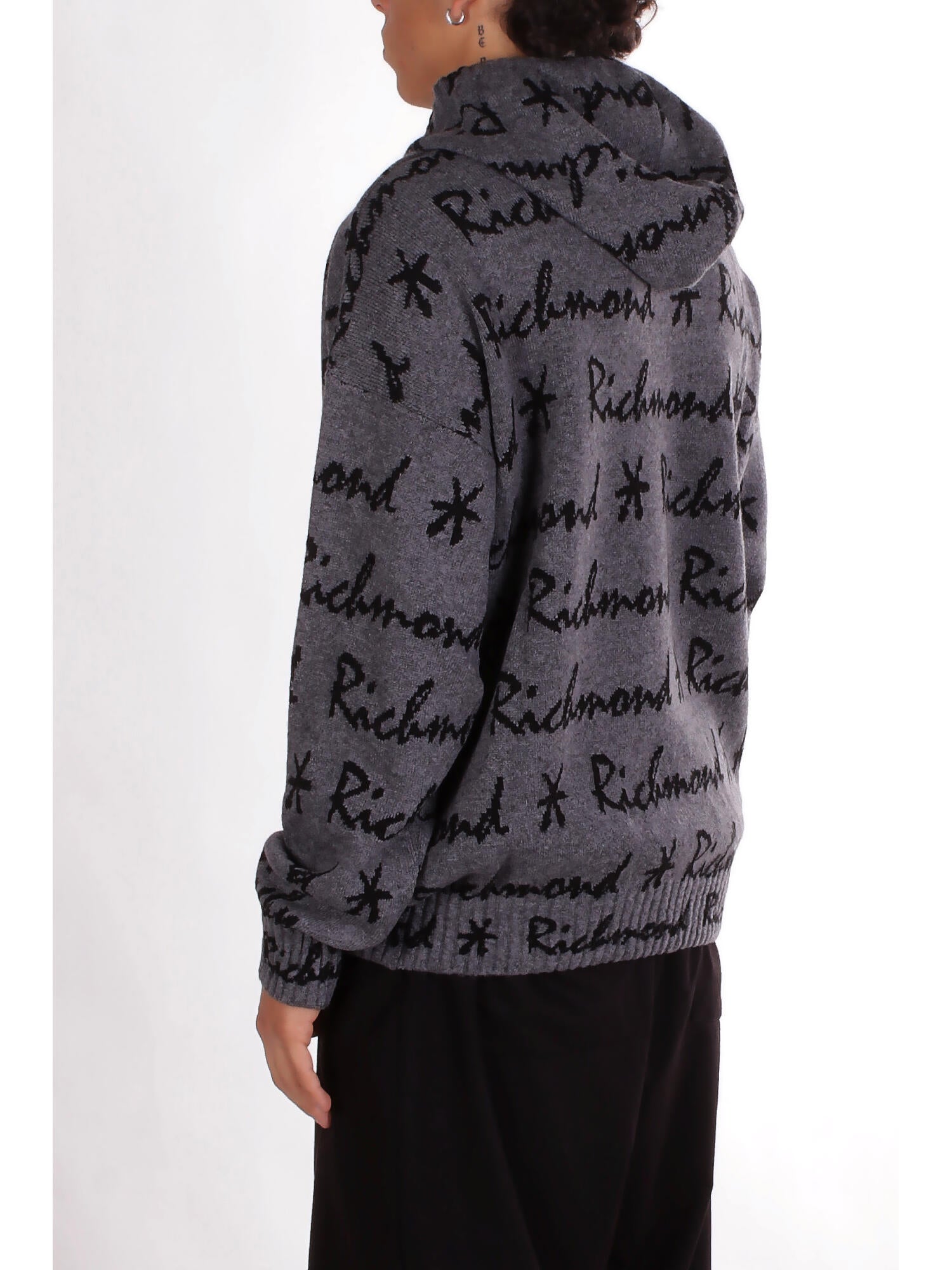 Image of JOHN RICHMOND Uomo Felpa UMA25240MA GREY Sweater makrekis Grey
