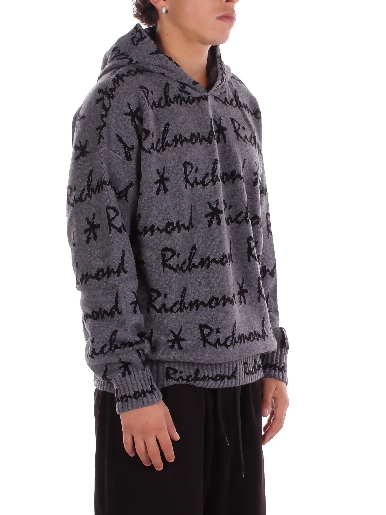 Image of JOHN RICHMOND Uomo Felpa UMA25240MA GREY Sweater makrekis Grey