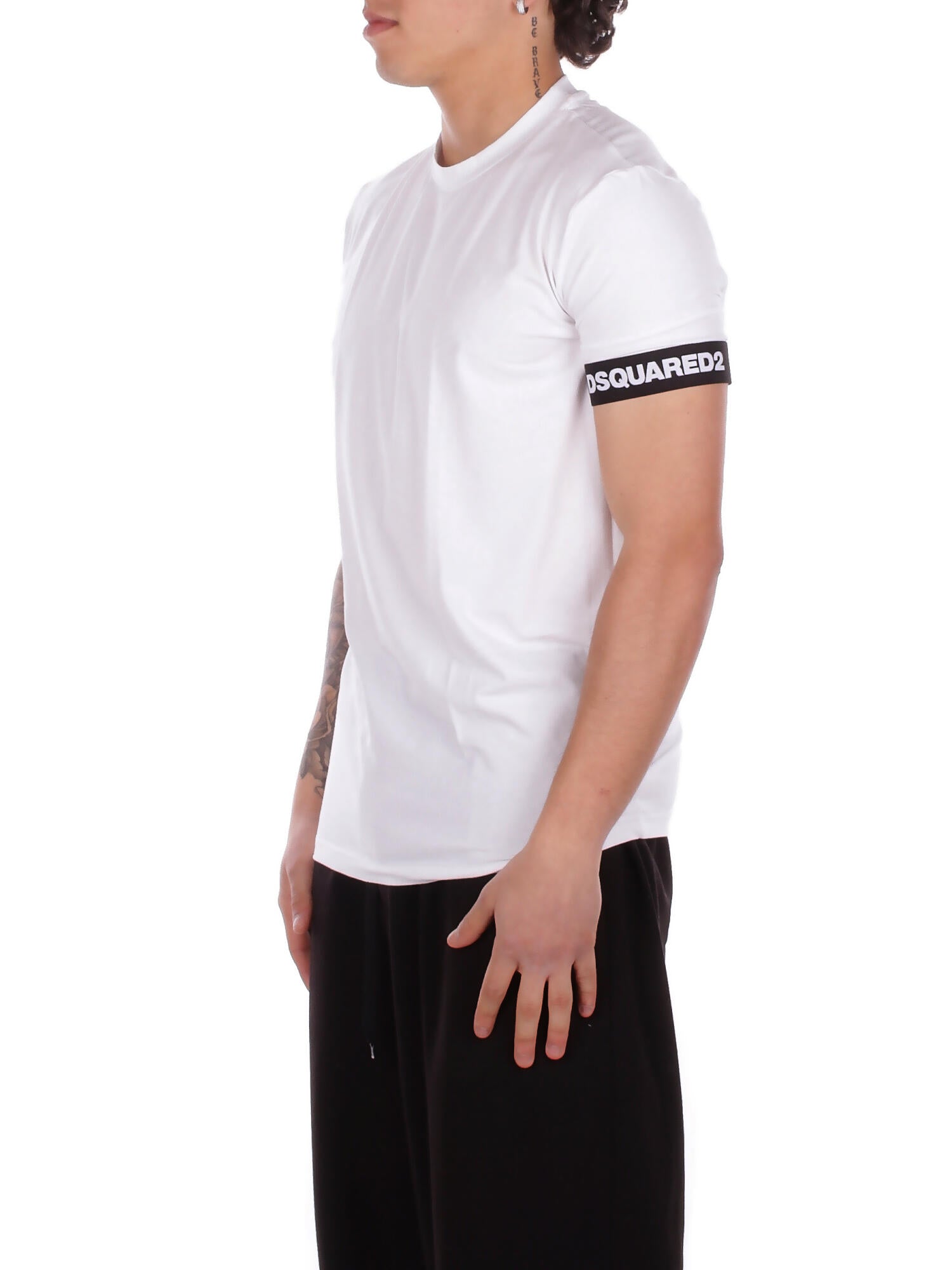 DSQUARED2 Uomo T-shirt D9M3S6210 100 Round neck White