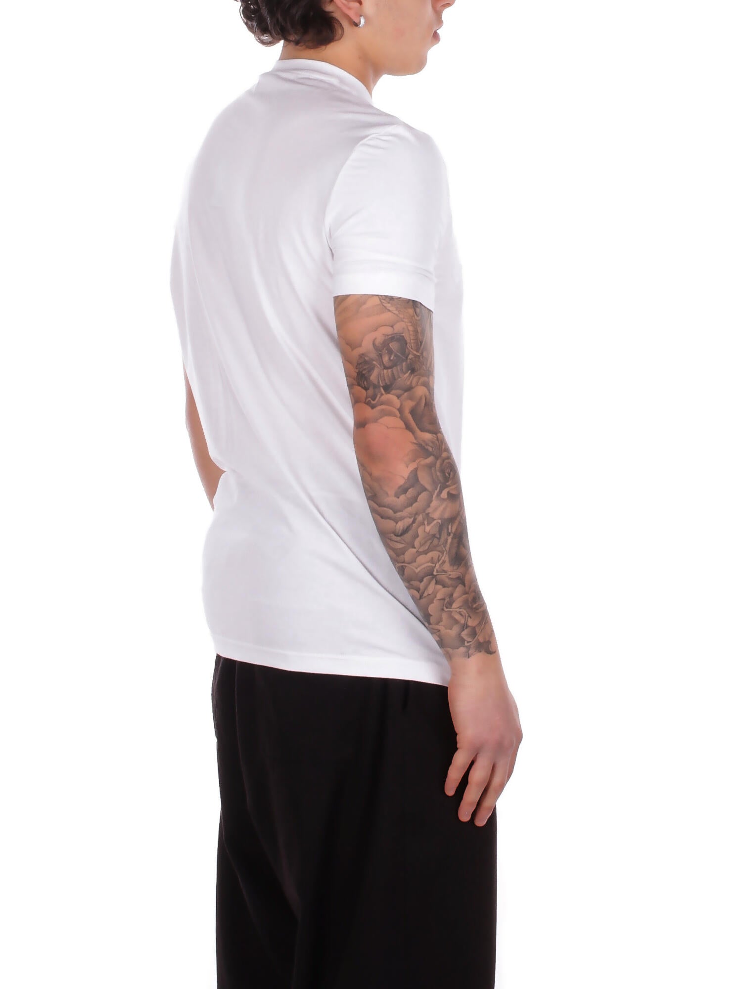 Image of DSQUARED2 Uomo T-shirt D9M3S6210 100 Round neck White
