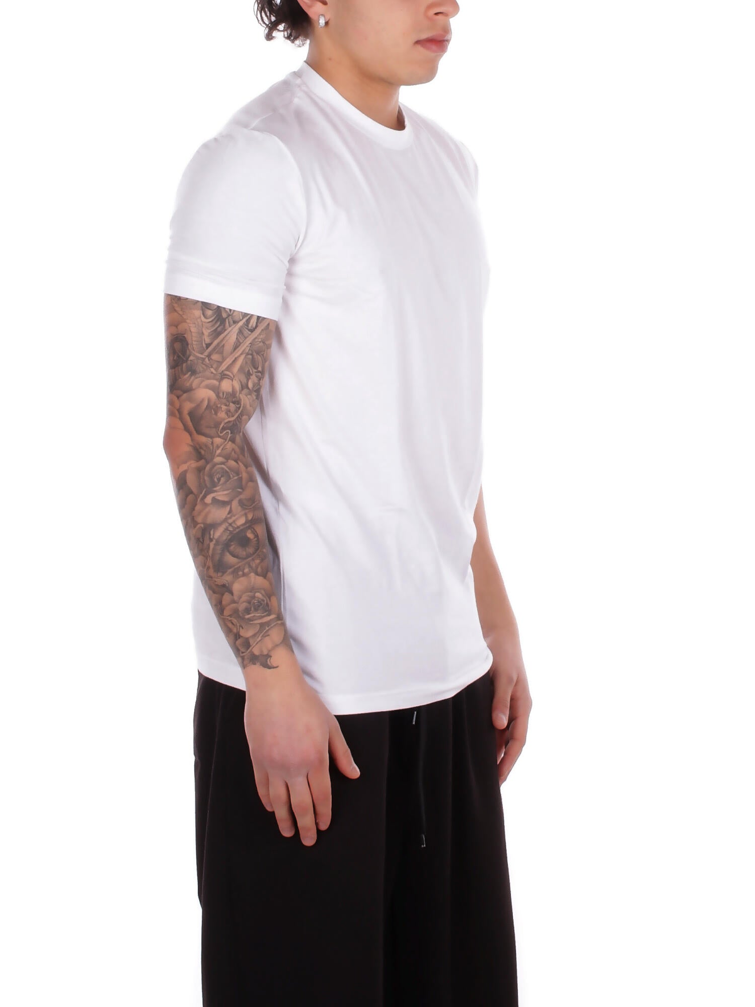 Image of DSQUARED2 Uomo T-shirt D9M3S6210 100 Round neck White