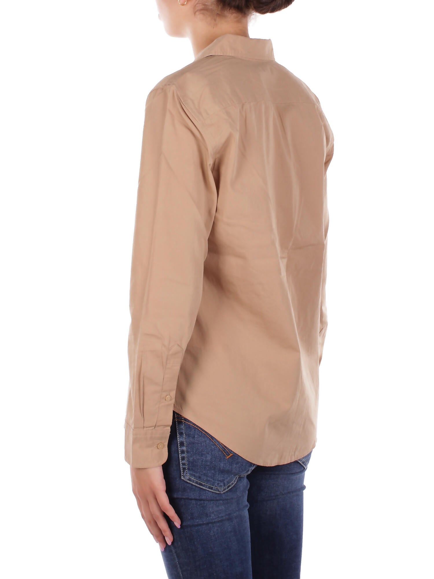 Image of RALPH LAUREN Donna Camicia 200925378 002 Jamelko-long	sleeve-button	fro Tan