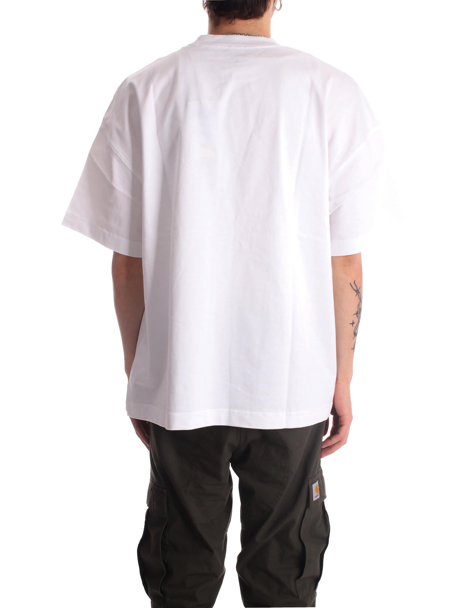 CARHARTT WIP Uomo T-shirt I031373 00AXX S\slink script t-shirt White black