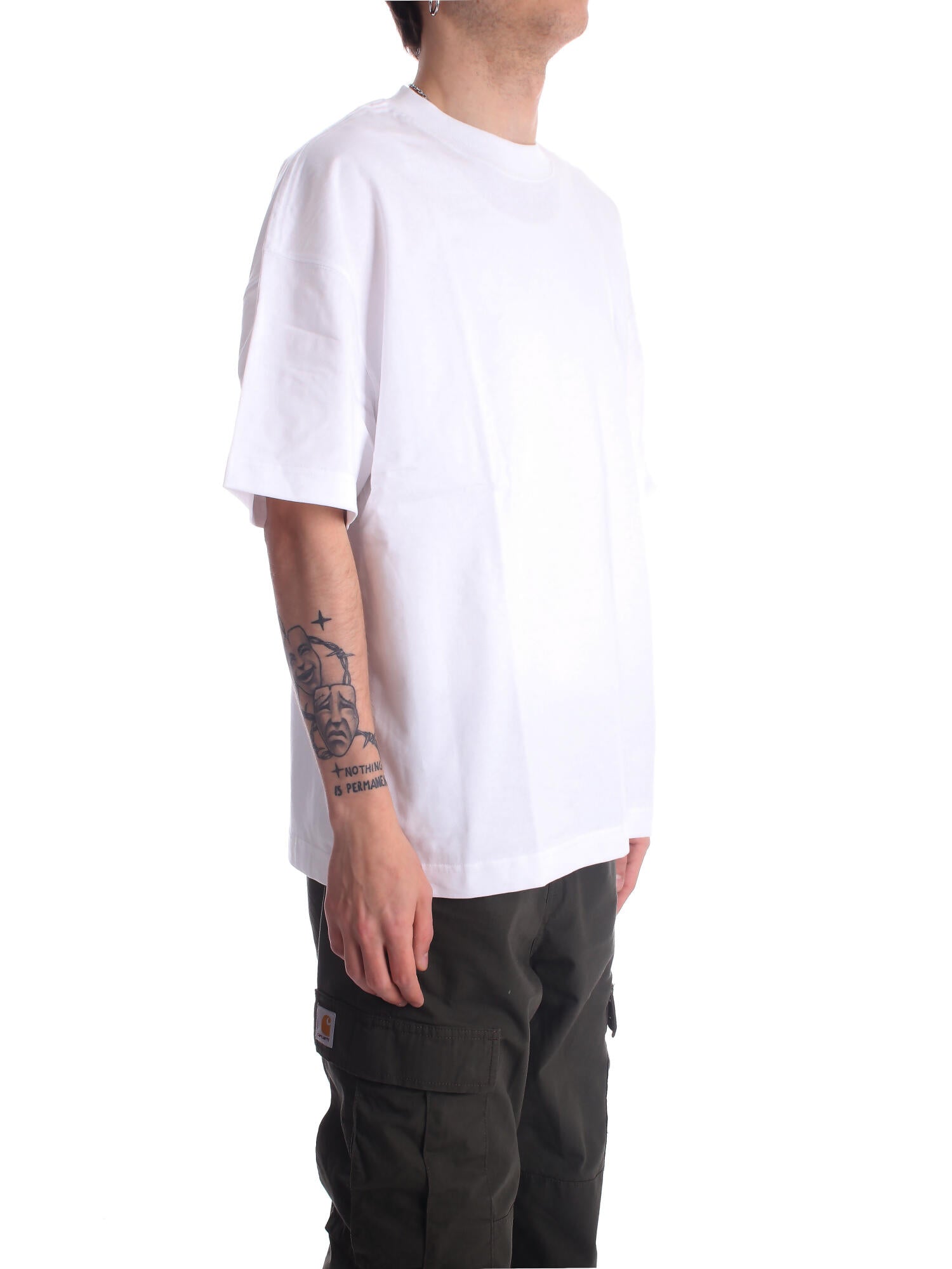 Image of CARHARTT WIP Uomo T-shirt I031373 00AXX S\slink script t-shirt White black