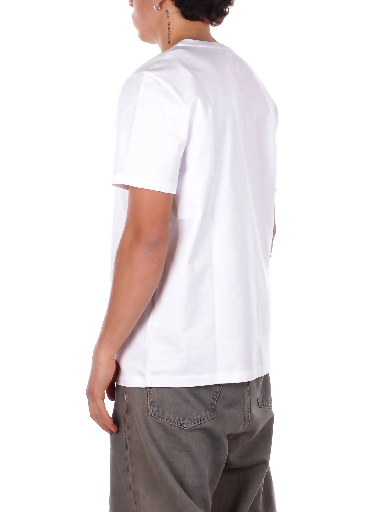 Image of DONDUP Uomo T-shirt US198JF0309U 000 T-shirt regular in jersey coto Bianco