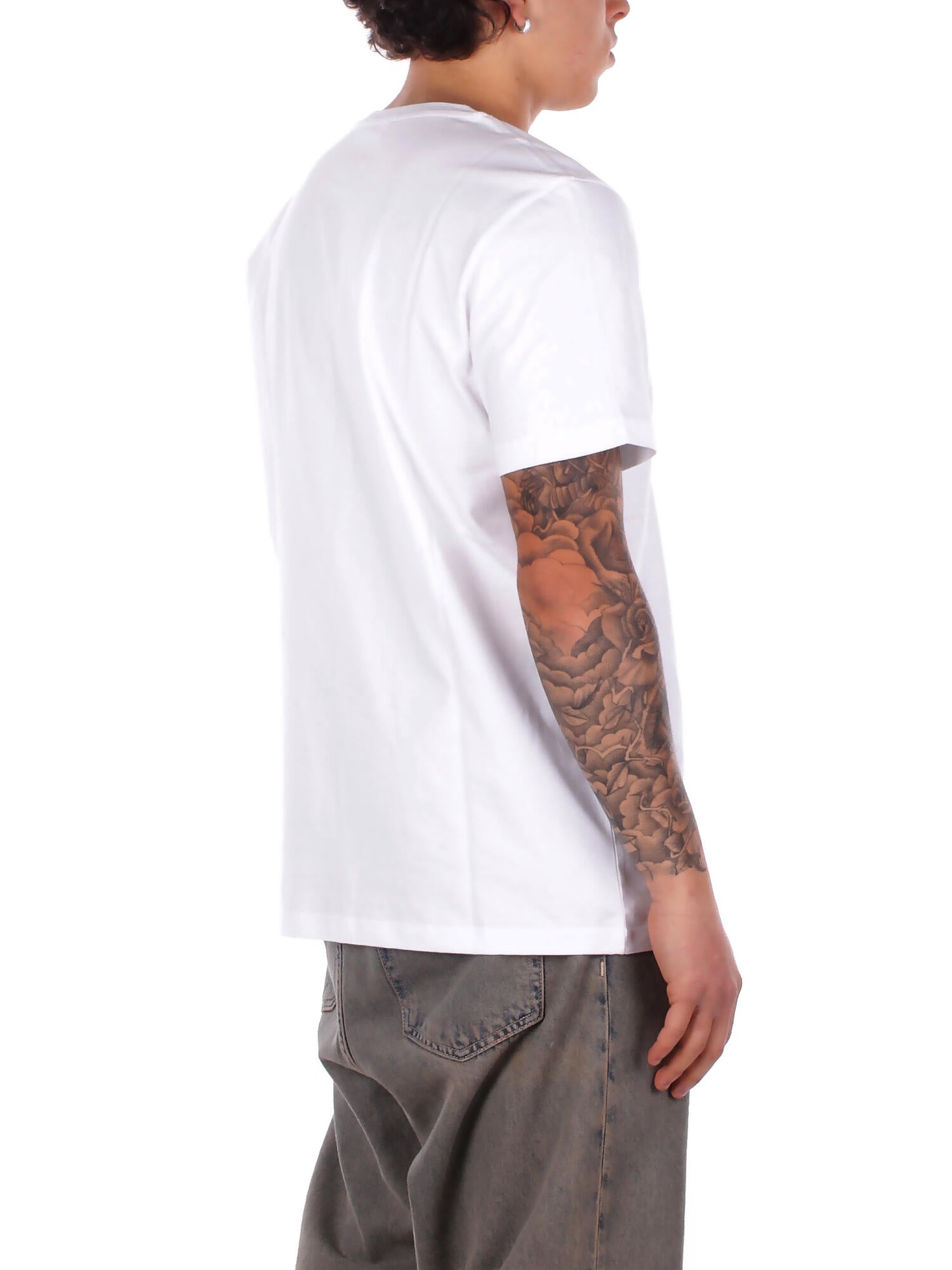 Image of DONDUP Uomo T-shirt US198JF0309U 000 T-shirt regular in jersey coto Bianco