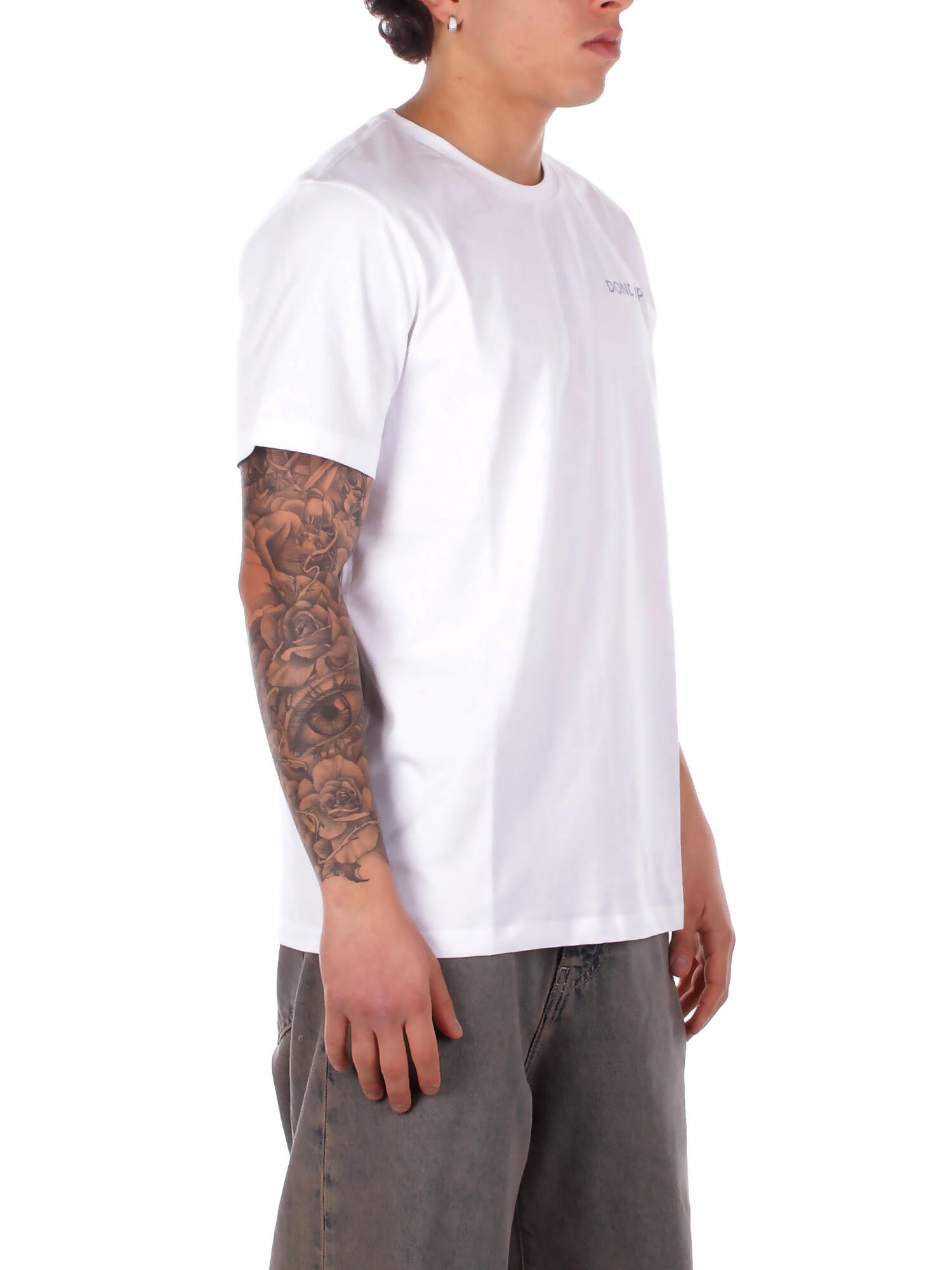 Image of DONDUP Uomo T-shirt US198JF0309U 000 T-shirt regular in jersey coto Bianco