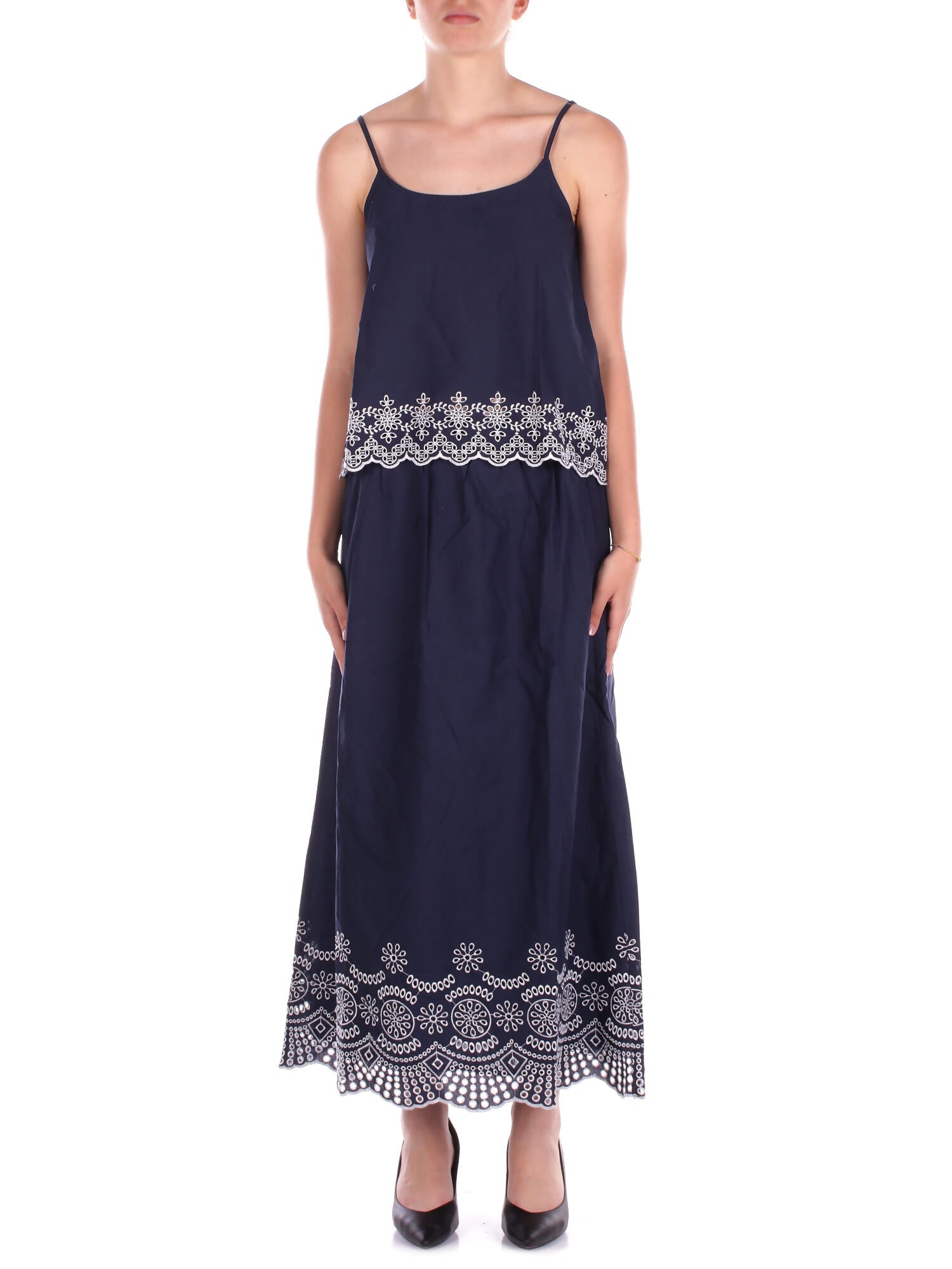 ONLY Donna Top 15313172 NAVAL Onllou life emb singlet ptm Blu