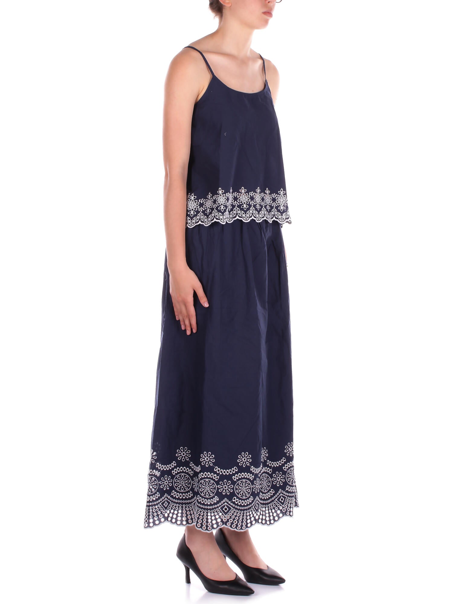 ONLY Donna Top 15313172 NAVAL Onllou life emb singlet ptm Blu