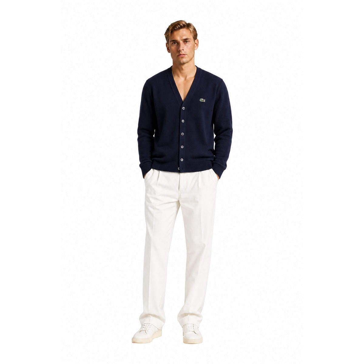 Maglia Uomo LACOSTE AH9914 166 in Blu