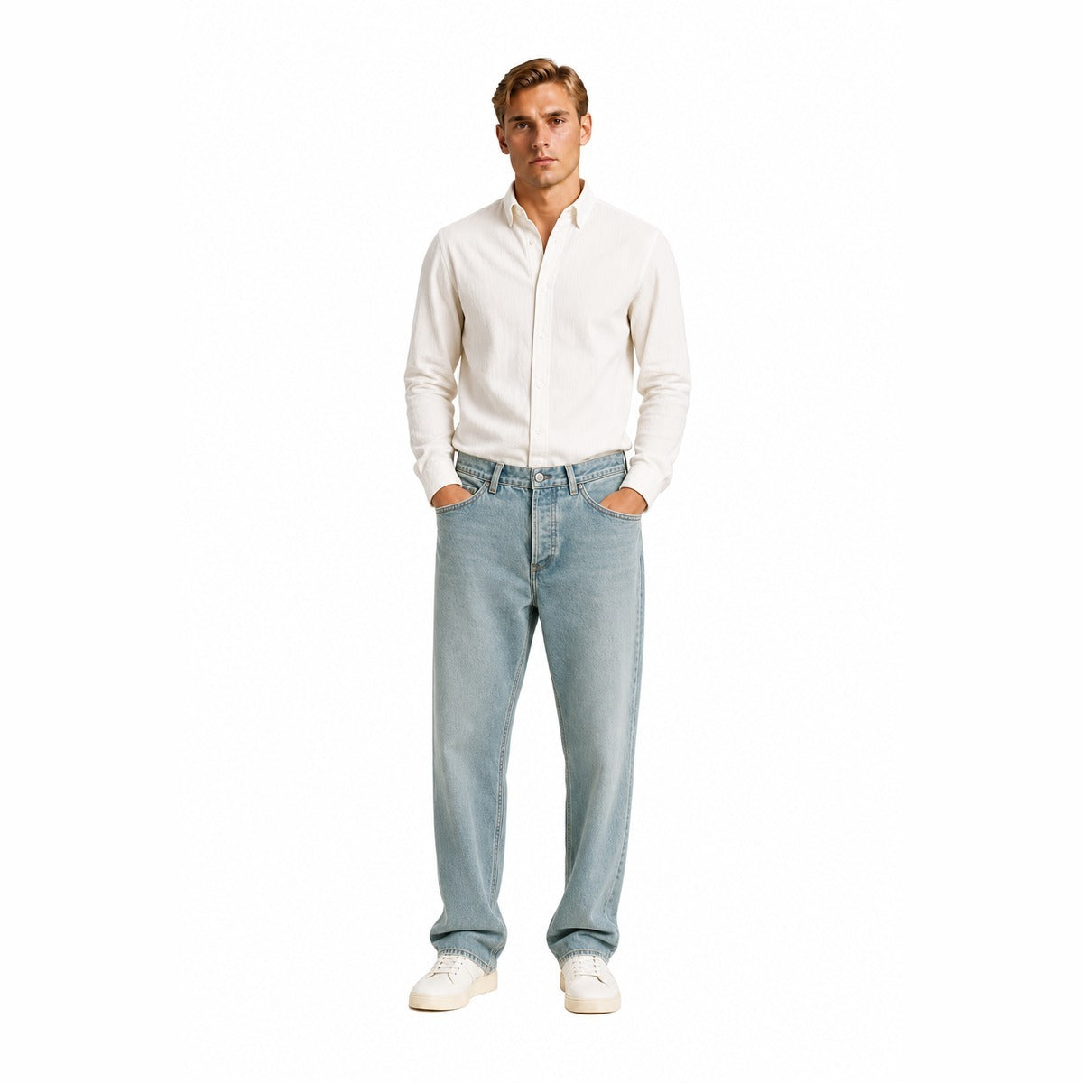 Jeans Uomo AMARANTO B6AC0072 in Denim Vintage