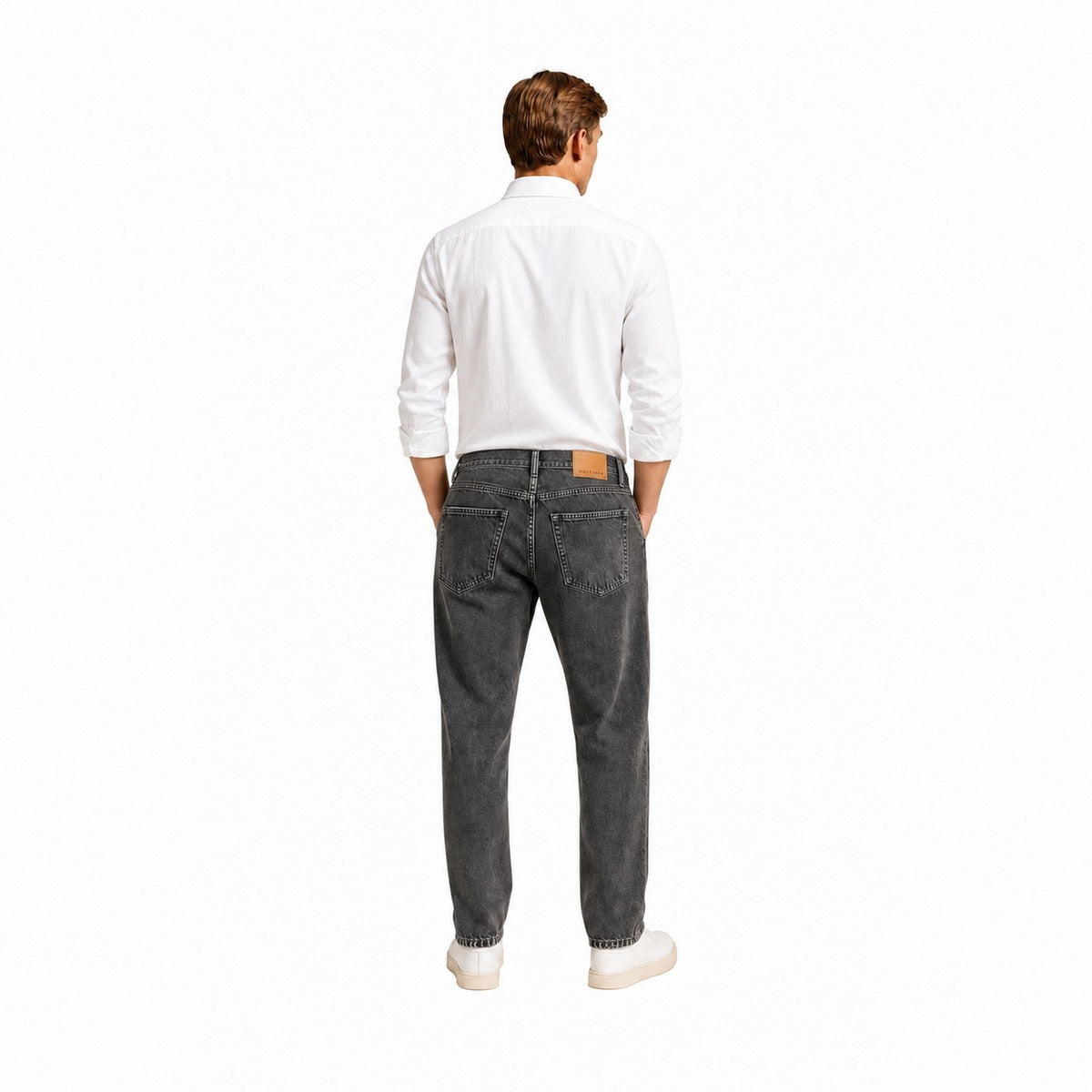 Pantalone Uomo AMARANTO B6AC0074 in Denim Grigio