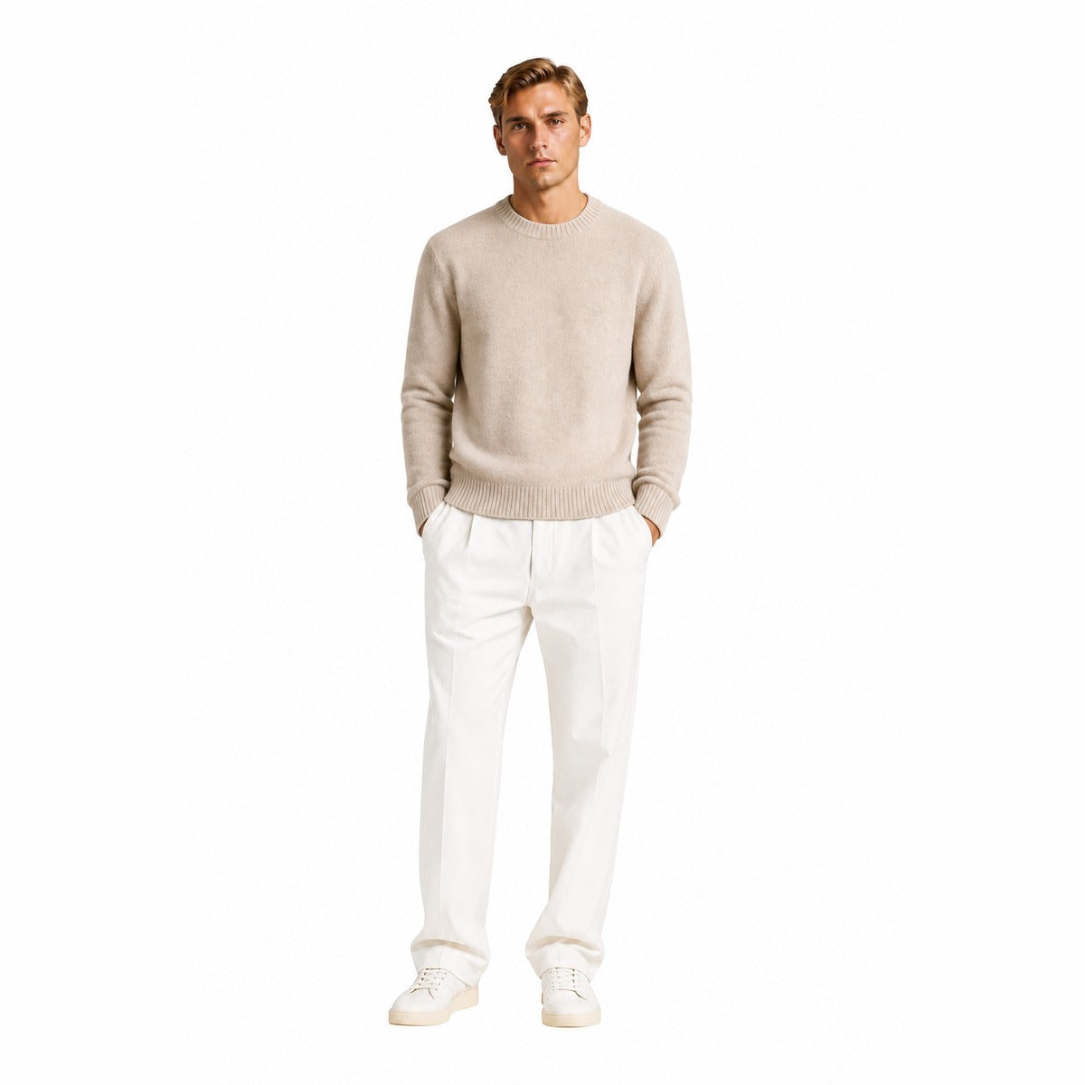 Maglia Uomo AMARANTO B9AC0007 ACU 04M Knitwear Avorio