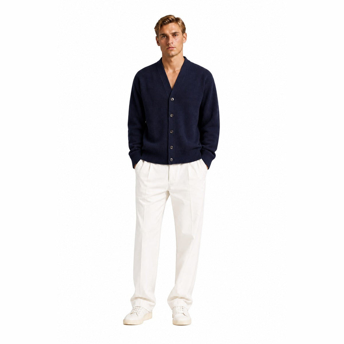 Maglia Uomo AMARANTO B9AC0009 ACU 89M Knitwear Navy
