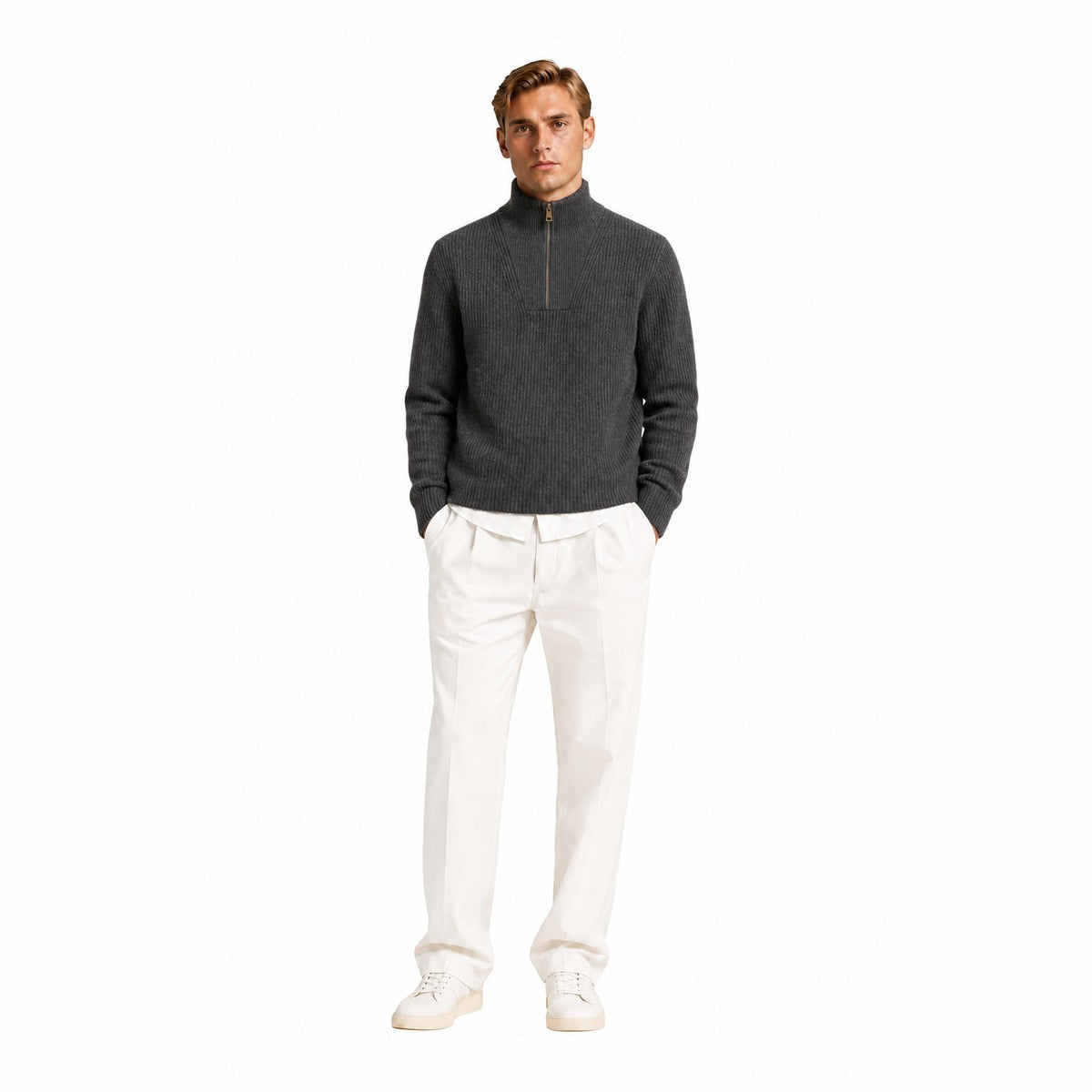 Maglia Uomo AMARANTO B9AC0011 ACU 97M Knitwear Cenere