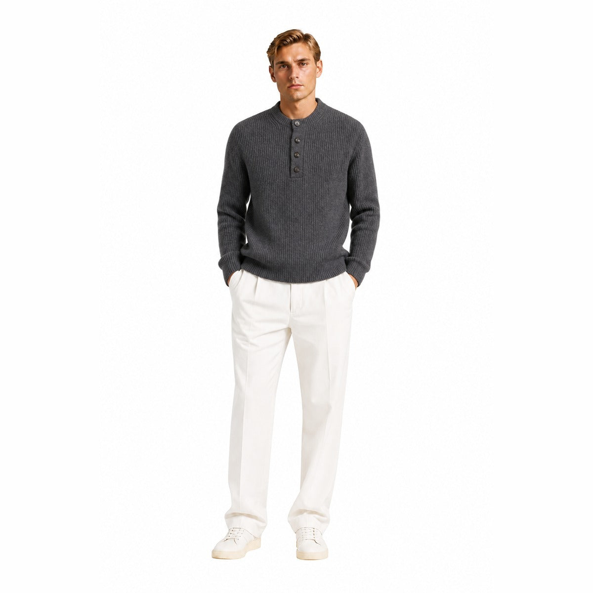 Maglia Uomo AMARANTO B9AC0012 ACU 97M Knitwear Cenere