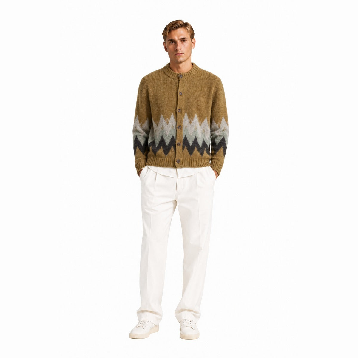 Maglia Uomo AMARANTO B9AC0019 ACV 404 Knitwear Oliva