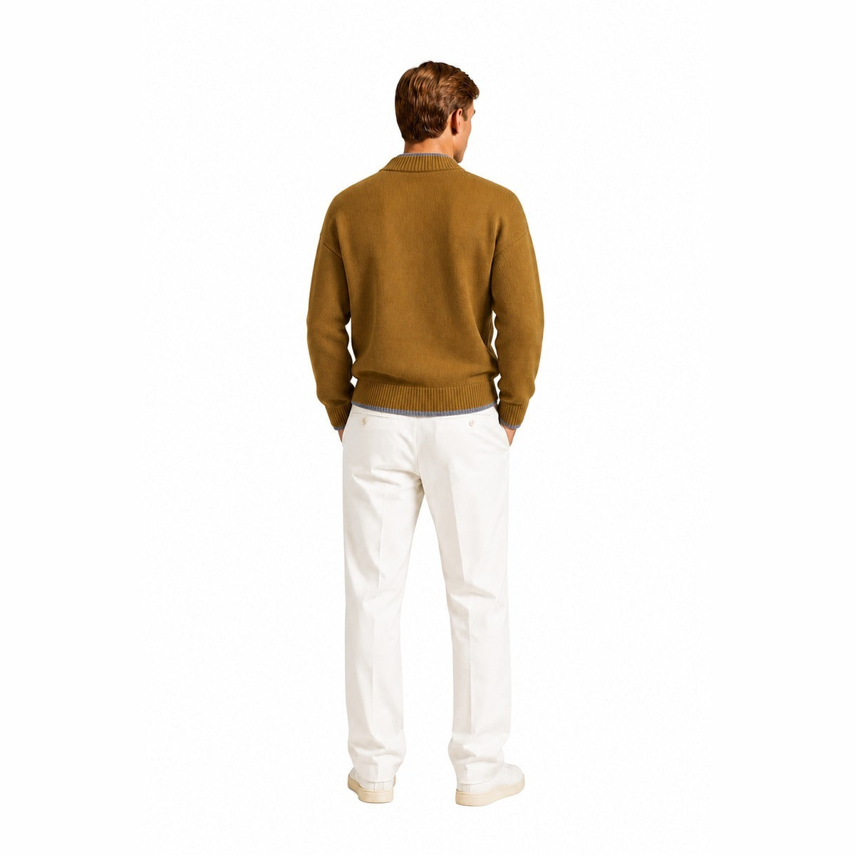 Maglia Uomo AMARANTO B9AC0050 ACV 400 Knitwear Oliva