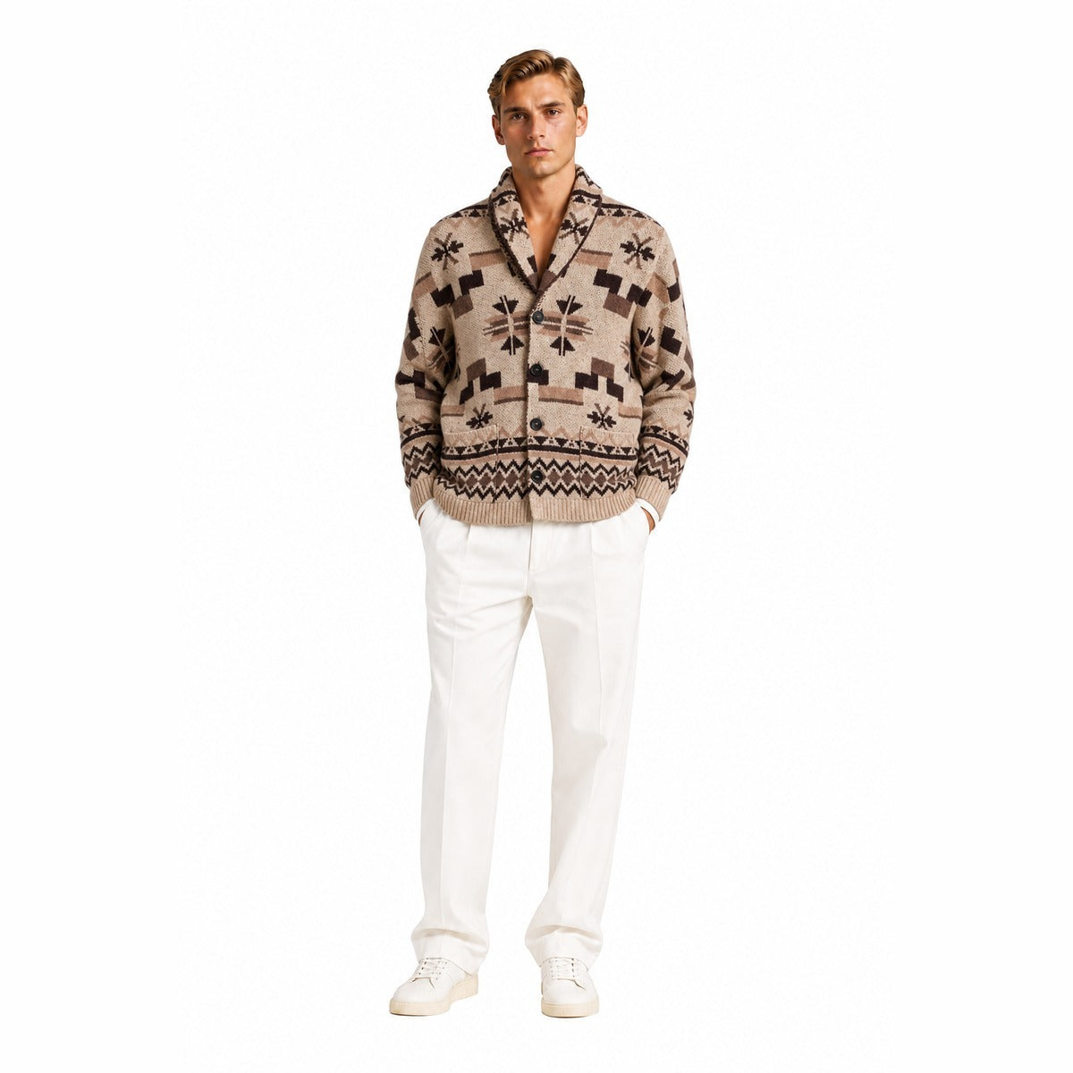 Maglia Uomo AMARANTO B9AC0066 ACU 04M Knitwear Avorio