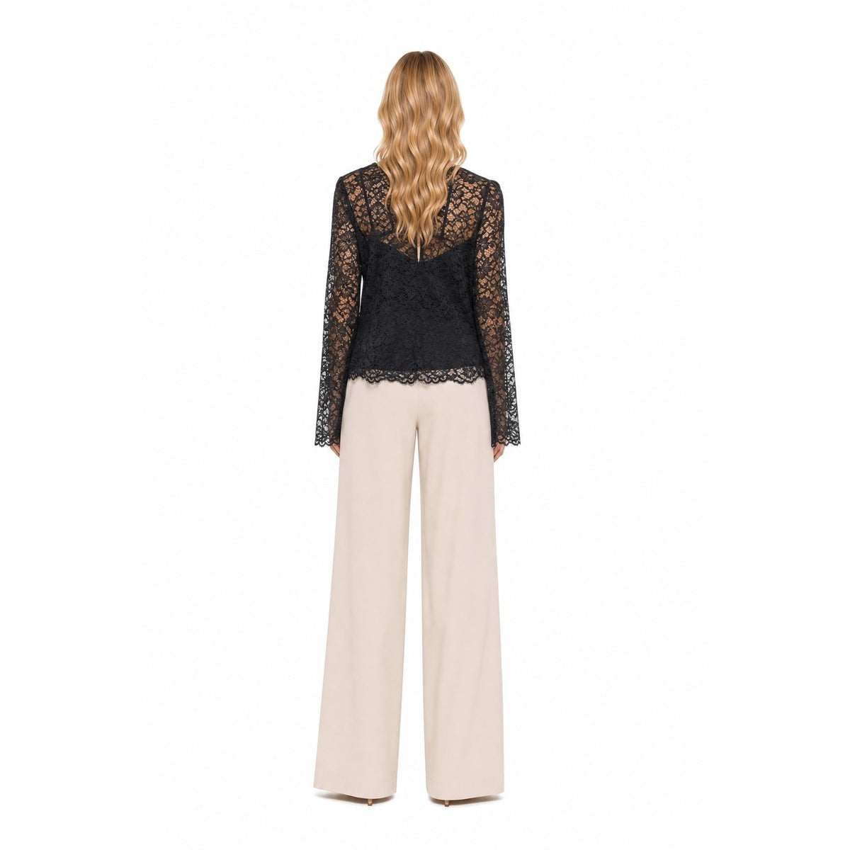 Blusa Donna in Pizzo Nero - MANILA GRACE C146PU ME001