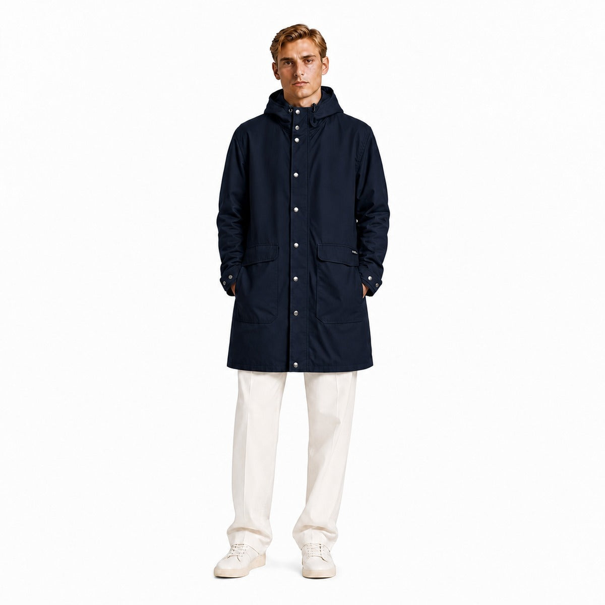 Giubbotto Uomo ADD CMA941PSH3 20 - Parka Impermeabile con Interno Staccabile, Colore Blu Navy