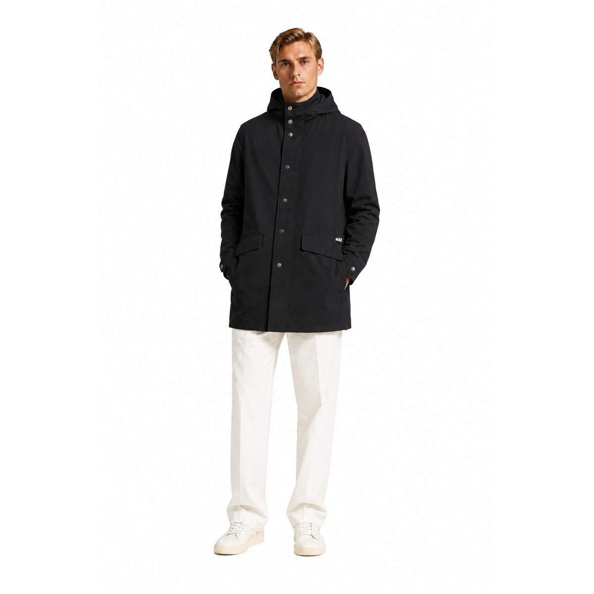 Giubbotto Uomo ADD CMA941PSH3 90 Rainproof Parka con Interno Staccabile - Nero