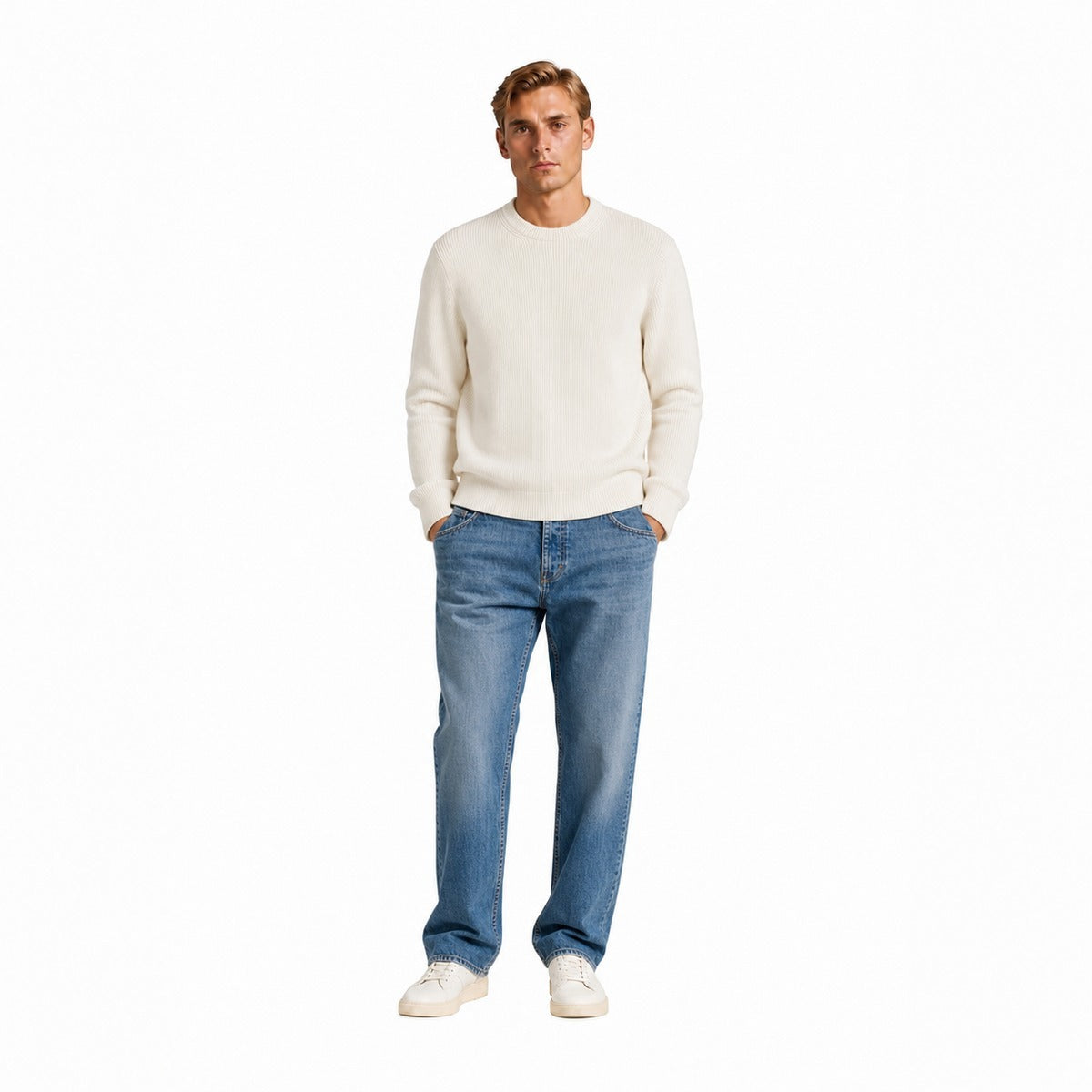Maglia Uomo CRUISE DK27 934 96 G/c maglia inglese warm cotton Natural